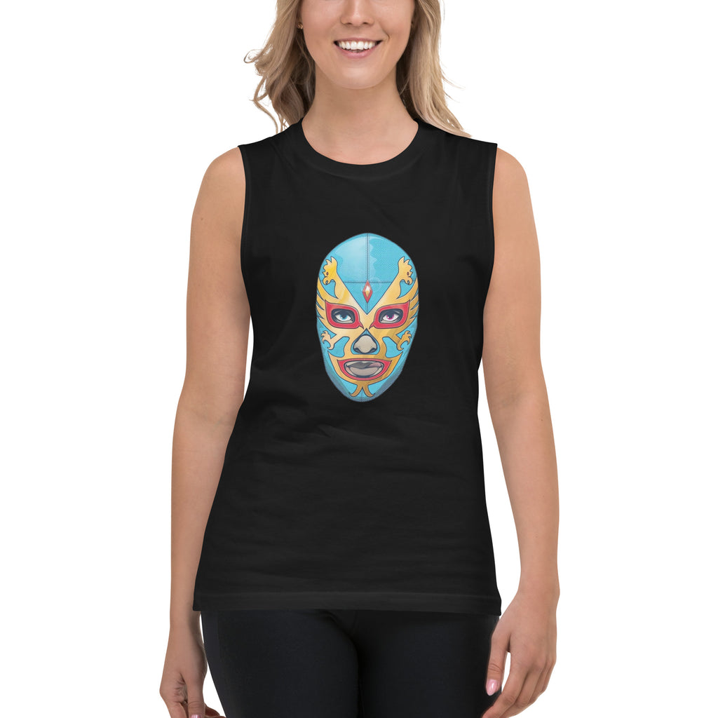 Camiseta sin mangas Luchador Azul Celeste, Descubre calidad excepcional y estampados duraderos. Encuentra estilo y orgullo en cada prenda. 