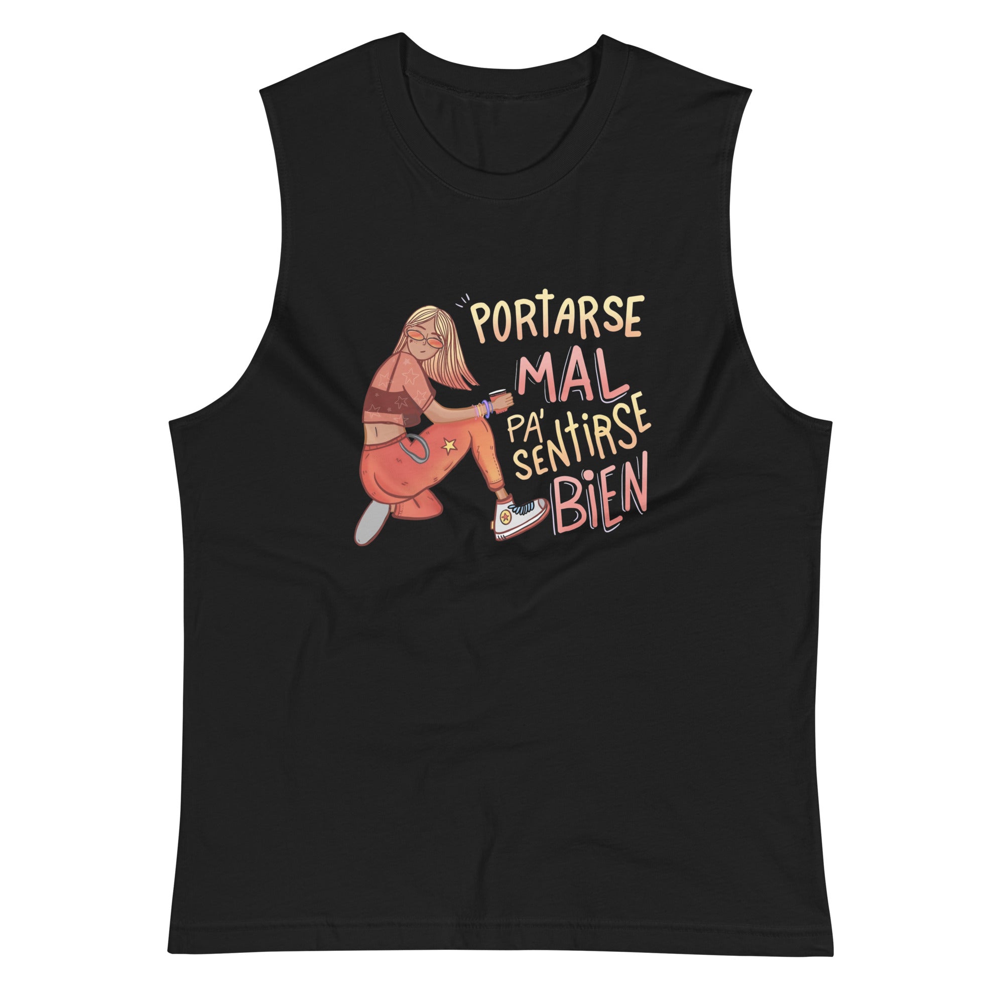 Camiseta sin mangas Portarse mal, Descubre calidad excepcional y estampados duraderos. Encuentra estilo y orgullo en cada prenda. Compra en LOSMIOS!