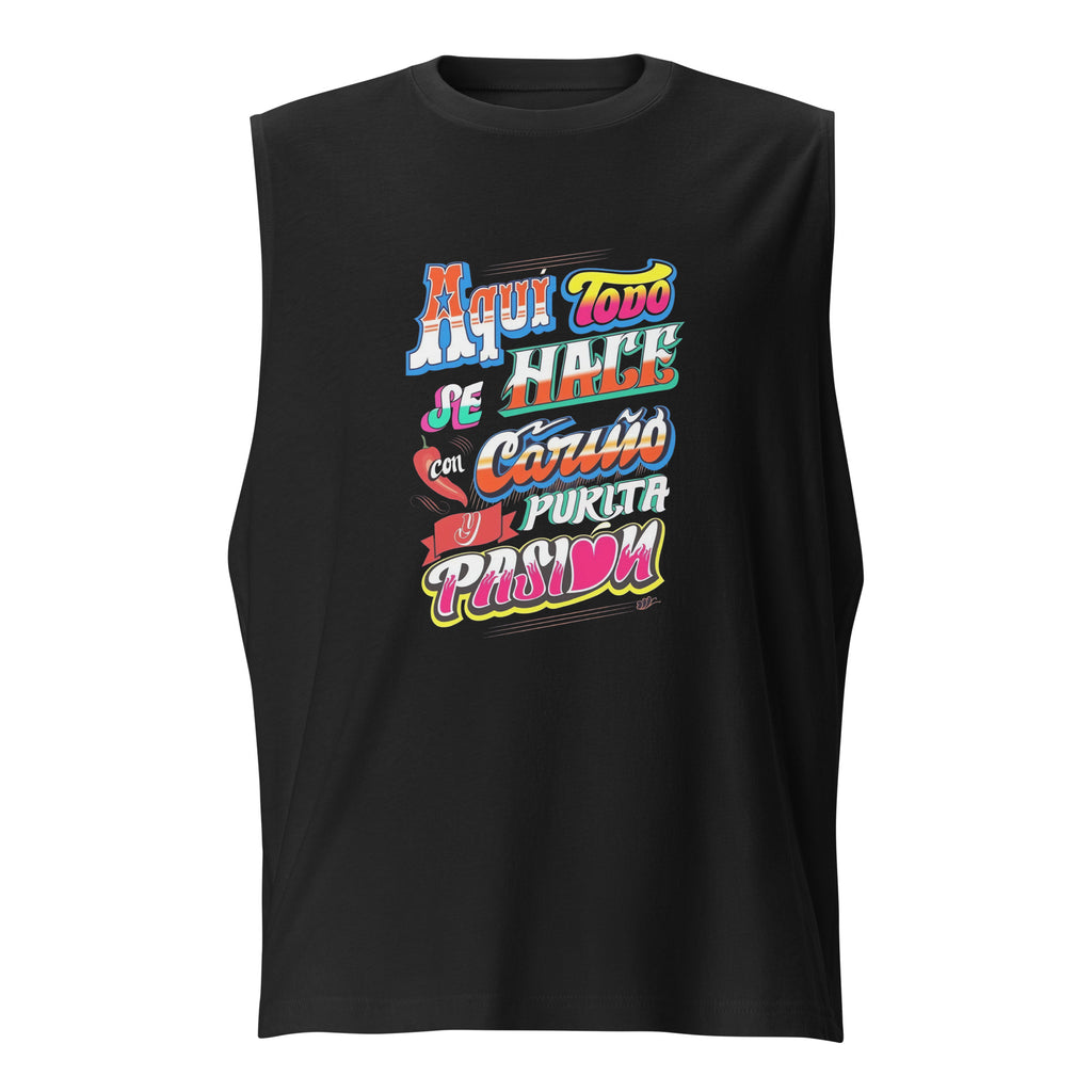 Camiseta sin mangas de Cariño y Pasión, Descubre calidad excepcional y estampados duraderos. Encuentra estilo y orgullo en cada prenda. 