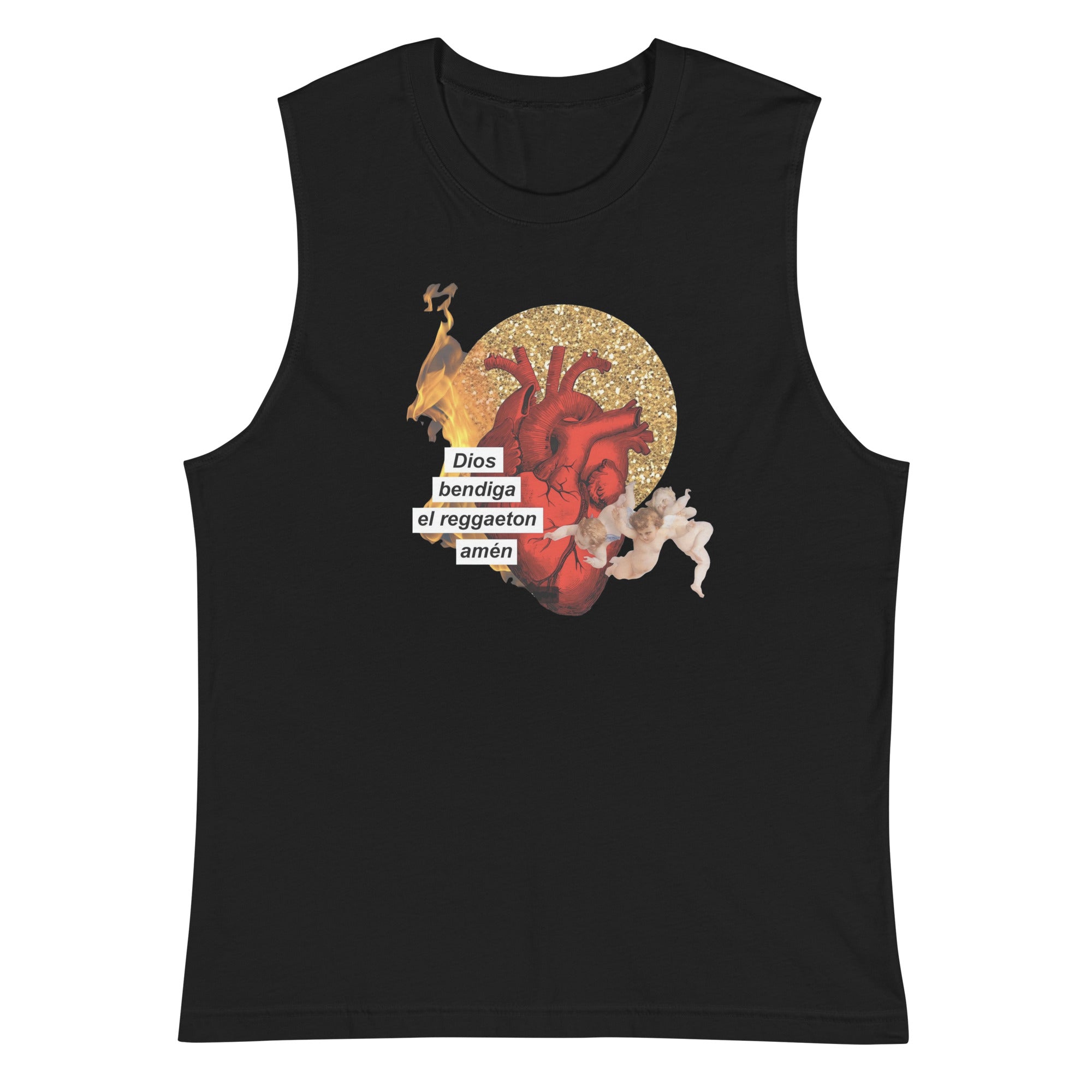 Camiseta sin mangas Dios Bendiga el Reggeaton, Descubre calidad excepcional y estampados duraderos. Encuentra estilo y orgullo en cada prenda. 