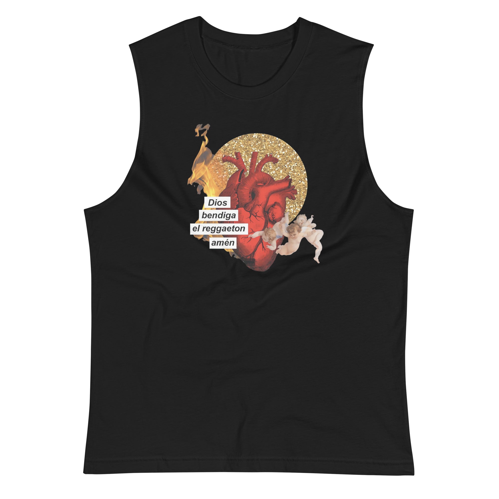 Camiseta sin mangas Dios Bendiga el Reggeaton, Descubre calidad excepcional y estampados duraderos. Encuentra estilo y orgullo en cada prenda. 