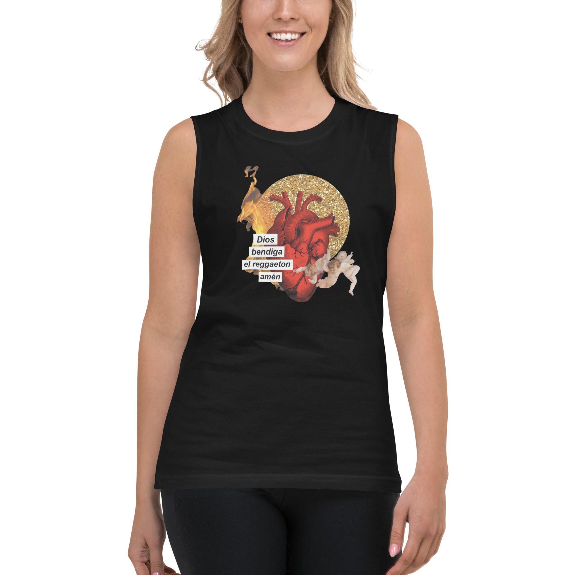 Camiseta sin mangas Dios Bendiga el Reggeaton, Descubre calidad excepcional y estampados duraderos. Encuentra estilo y orgullo en cada prenda. 