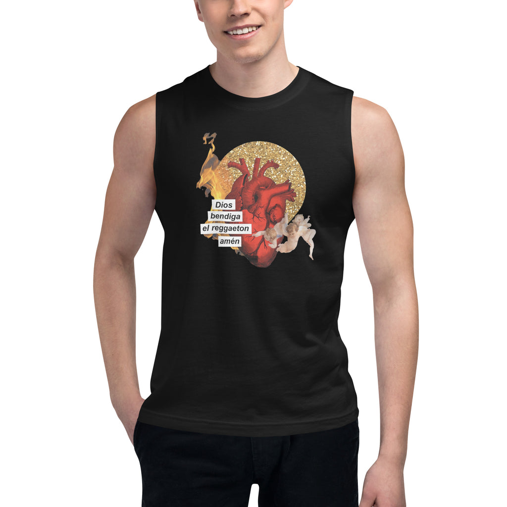 Camiseta sin mangas Dios Bendiga el Reggeaton, Descubre calidad excepcional y estampados duraderos. Encuentra estilo y orgullo en cada prenda. 