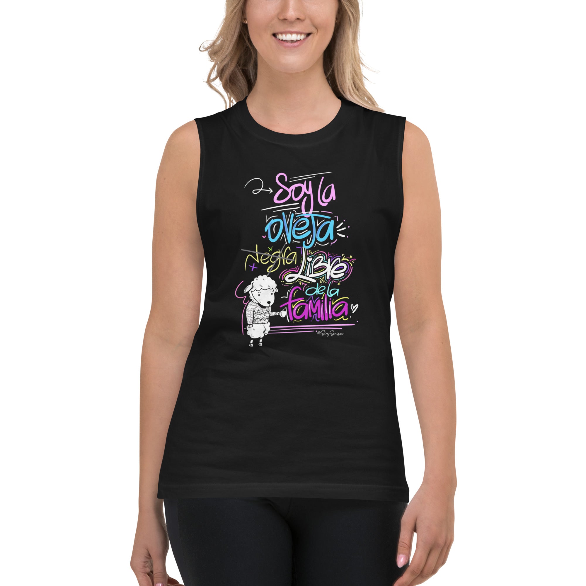 Camiseta sin mangas Oveja Negra, Descubre calidad excepcional y estampados duraderos. Encuentra estilo y orgullo en cada prenda. Compra en LOSMIOS!