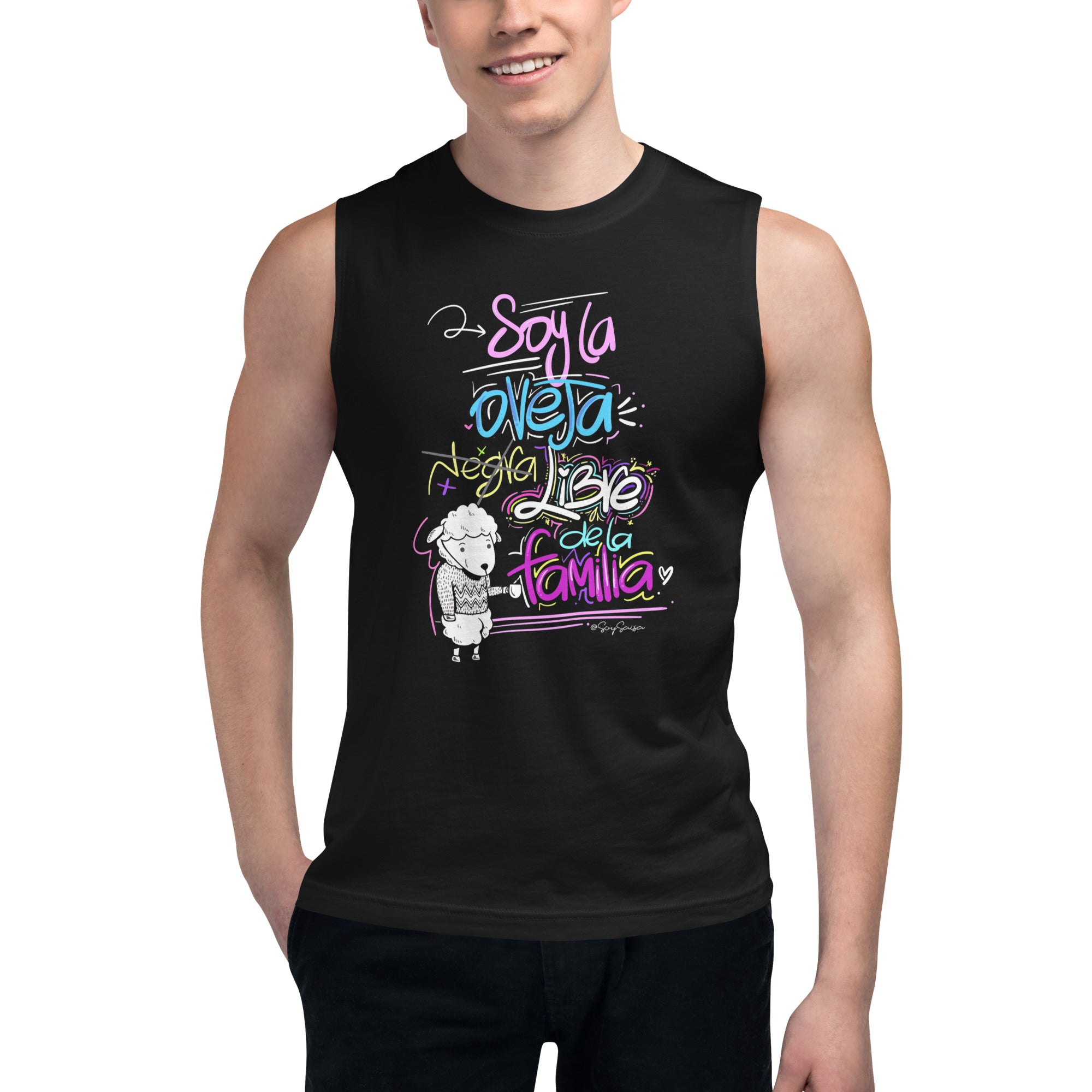 Camiseta sin mangas Oveja Negra, Descubre calidad excepcional y estampados duraderos. Encuentra estilo y orgullo en cada prenda. Compra en LOSMIOS!