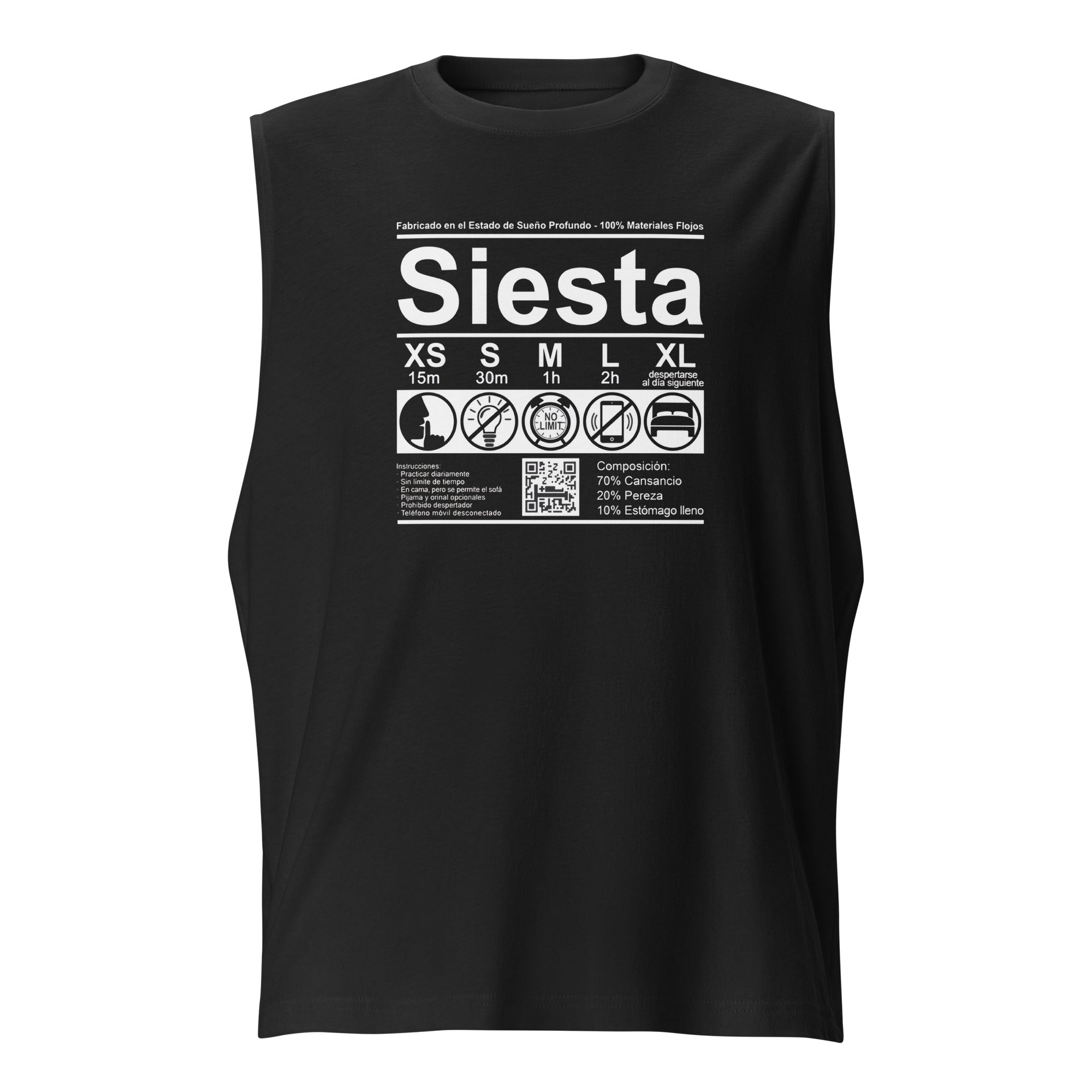Camiseta sin mangas Siesta, Descubre calidad excepcional y estampados duraderos. Encuentra estilo y orgullo en cada prenda. Compra en LOSMIOS!\