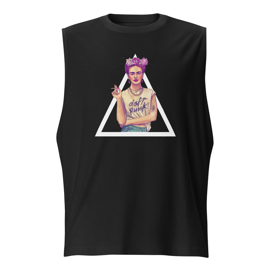 Playera sin mangas Frida del Rey ,Descubre calidad excepcional y estampados duraderos. Encuentra estilo y orgullo en cada prenda.