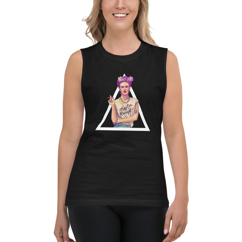 Playera sin mangas Frida del Rey ,Descubre calidad excepcional y estampados duraderos. Encuentra estilo y orgullo en cada prenda.