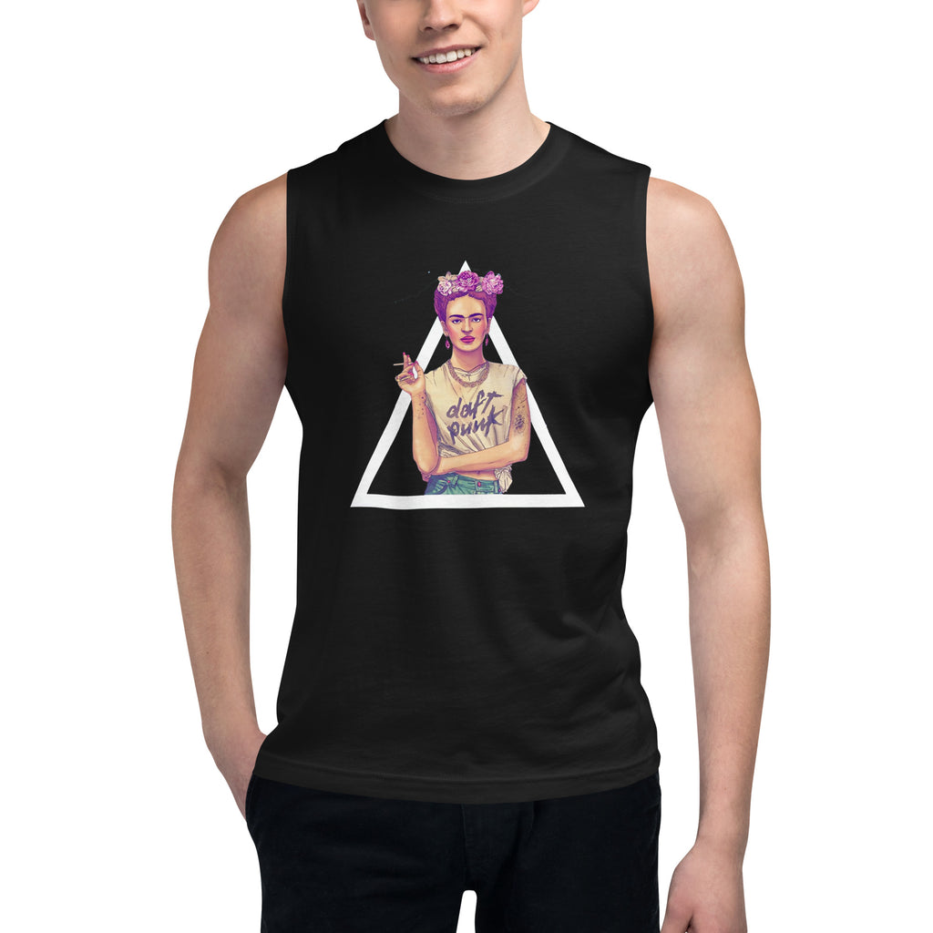 Playera sin mangas Frida del Rey ,Descubre calidad excepcional y estampados duraderos. Encuentra estilo y orgullo en cada prenda.