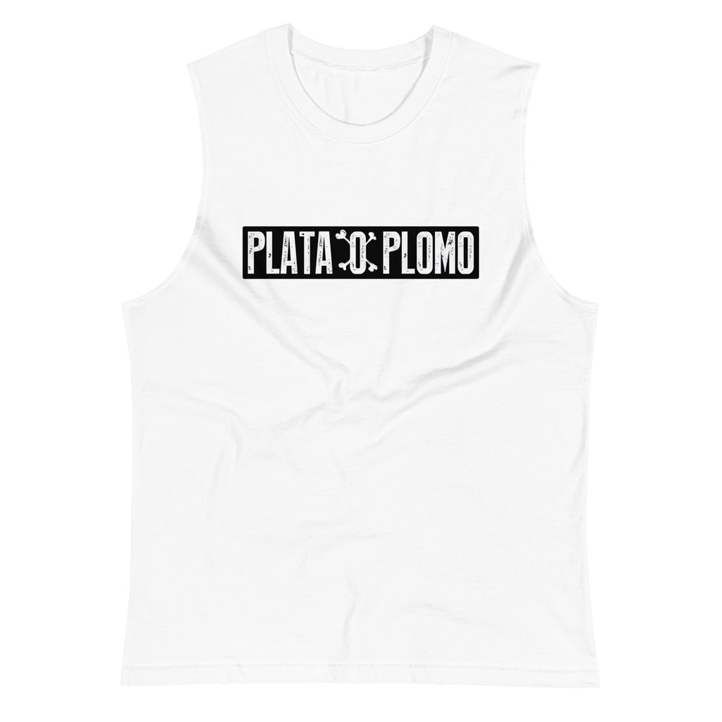Camiseta sin mangas Plata o Plomo: el emblema de orgullo colombiano con calidad excepcional y estampado que resiste el paso del tiempo.