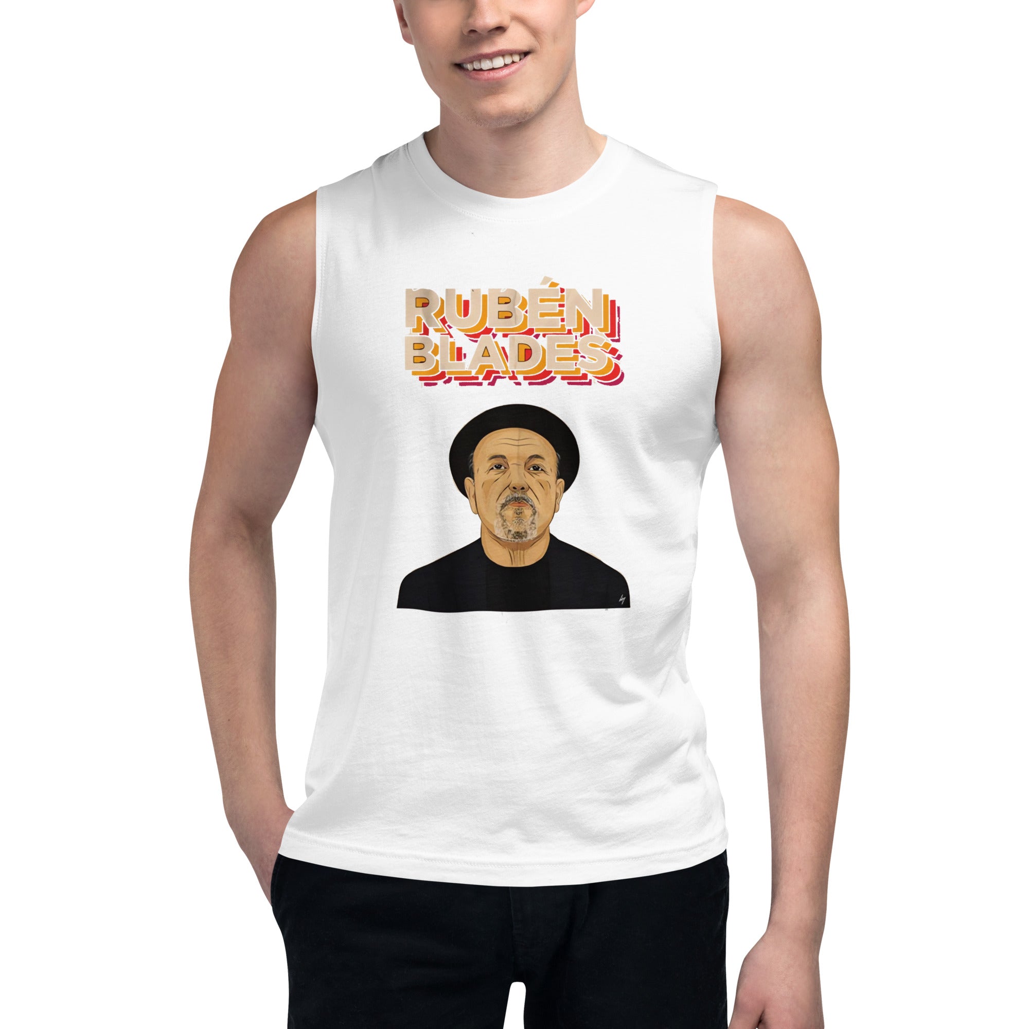 Camiseta sin mangas Rubén Blades, Descubre calidad excepcional y estampados duraderos. Encuentra estilo y orgullo en cada prenda. Compra en LOSMIOS!