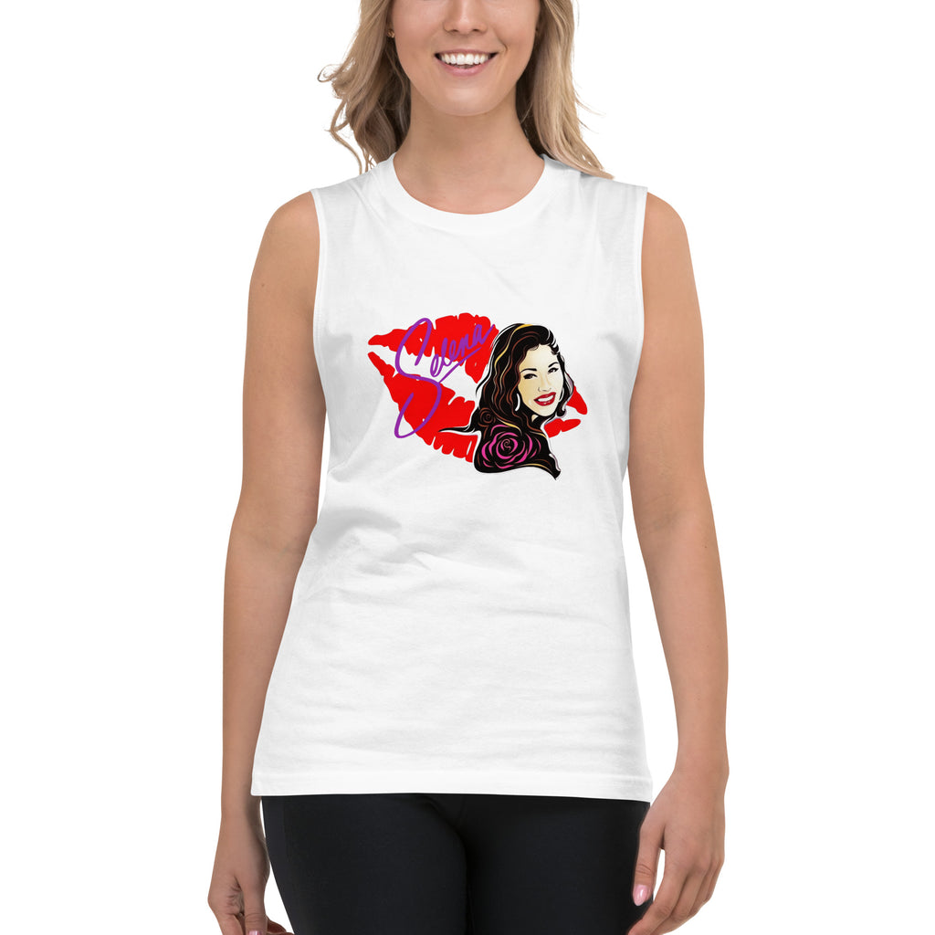 Camiseta sin mangas Selena Kiss , Descubre calidad excepcional y estampados duraderos. Encuentra estilo y orgullo en cada prenda. Compra en LOSMIOS!