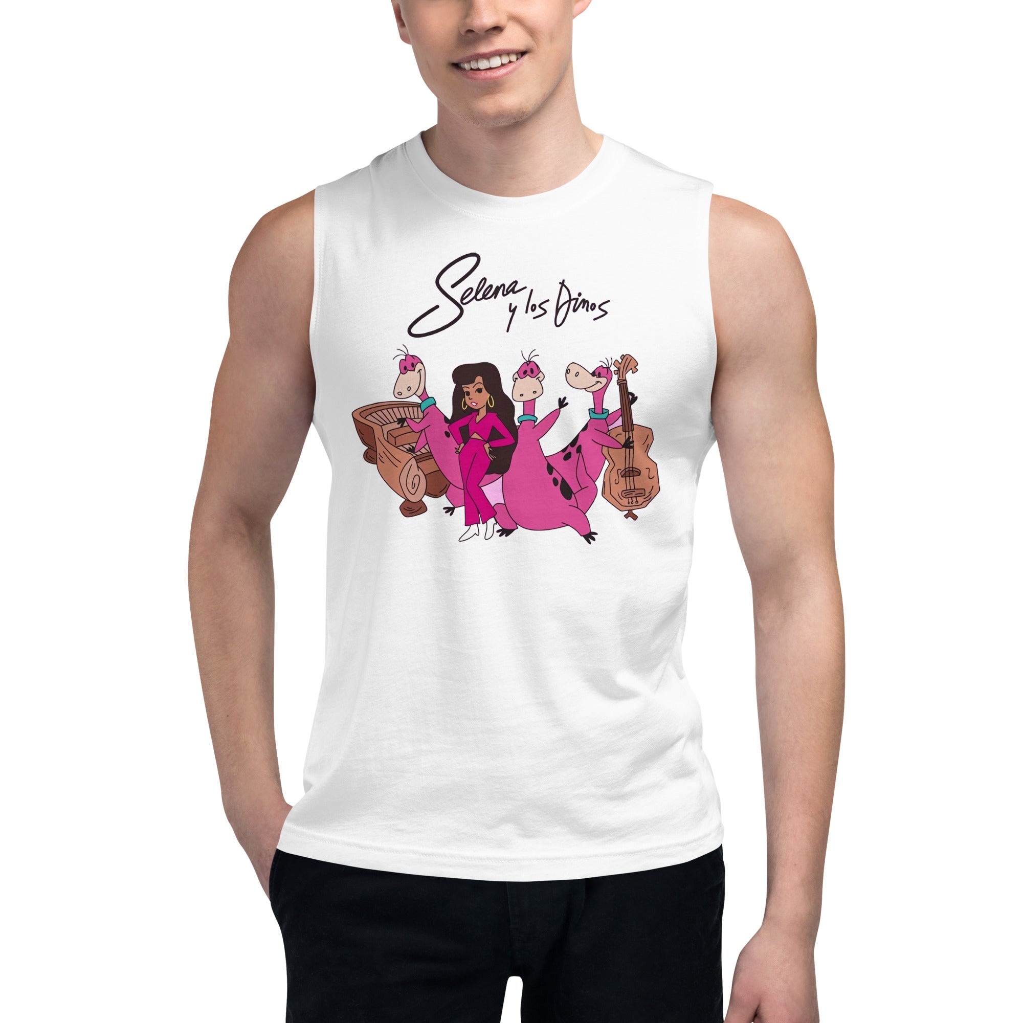 Camiseta sin mangas Selena y los Dinos, Descubre calidad excepcional y estampados duraderos. Encuentra estilo y orgullo en cada prenda. 