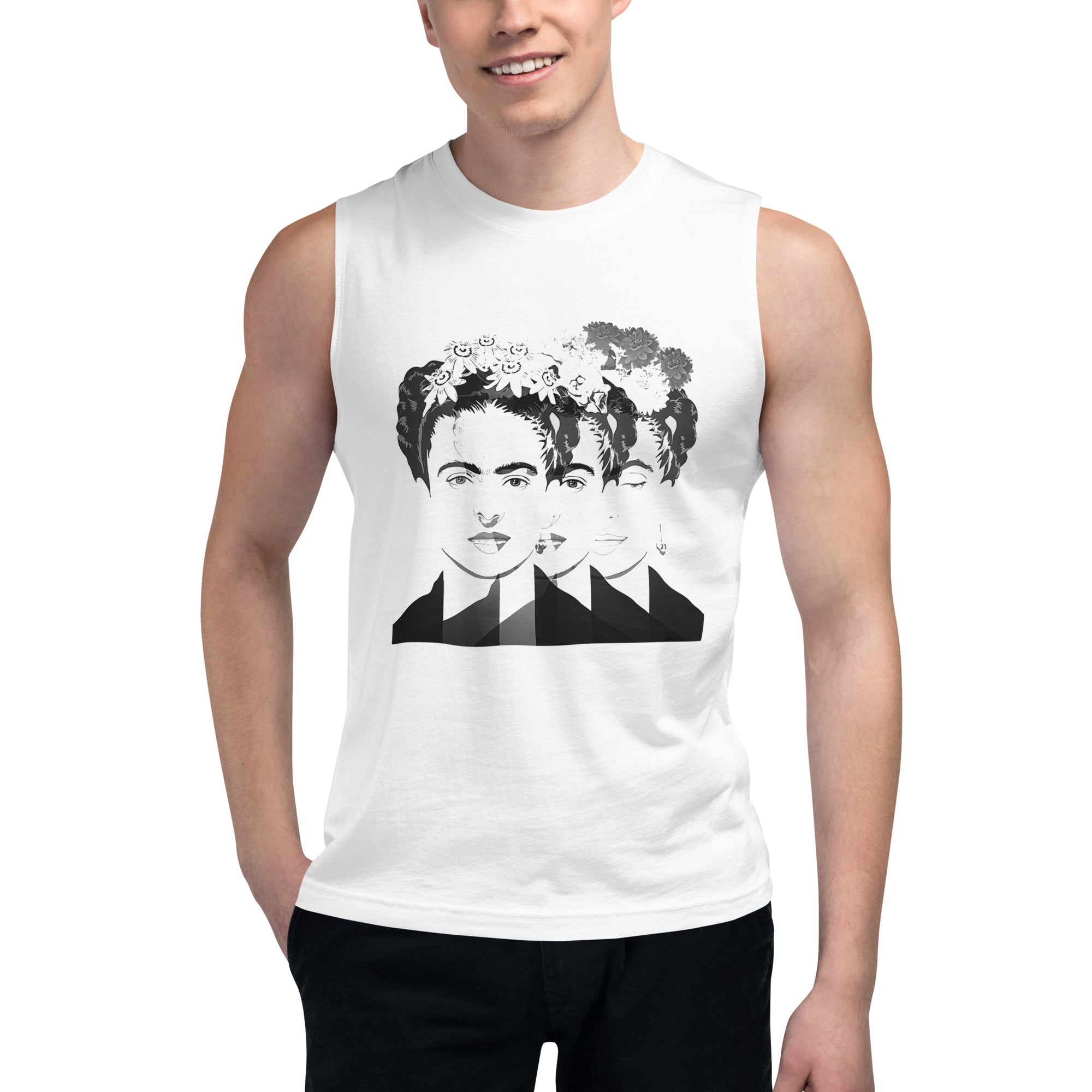 Playera sin mangas Frida Portal ,Descubre calidad excepcional y estampados duraderos. Encuentra estilo y orgullo en cada prenda.