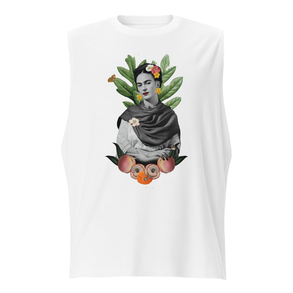 Playera sin mangas Frida Floral ,Descubre calidad excepcional y estampados duraderos. Encuentra estilo y orgullo en cada prenda.