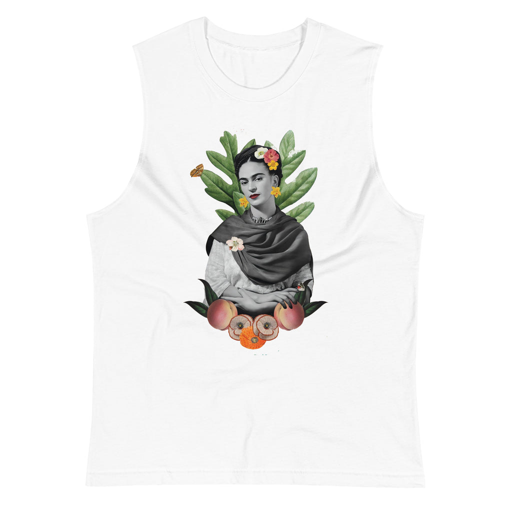 Playera sin mangas Frida Floral ,Descubre calidad excepcional y estampados duraderos. Encuentra estilo y orgullo en cada prenda.