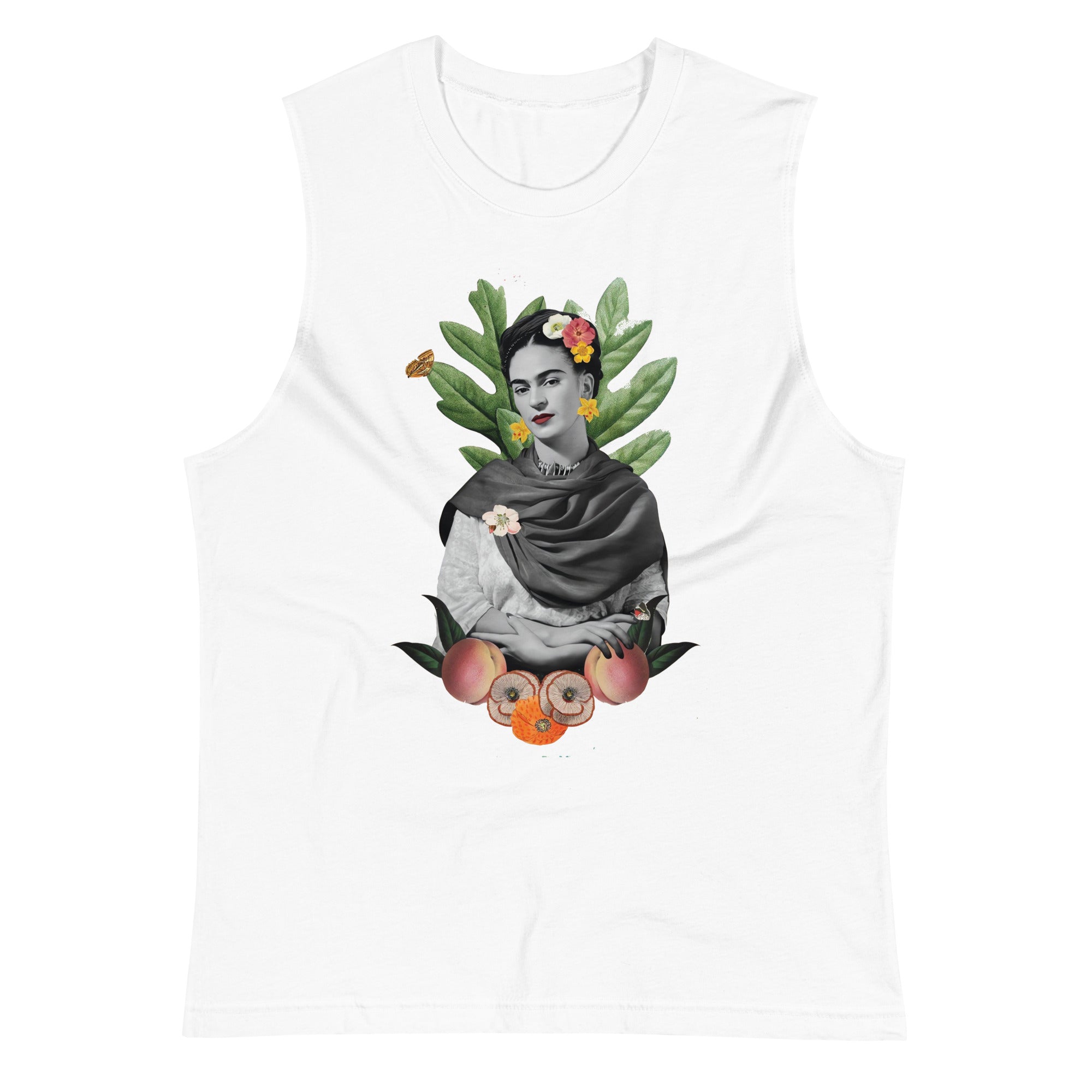 Playera sin mangas Frida Floral ,Descubre calidad excepcional y estampados duraderos. Encuentra estilo y orgullo en cada prenda.