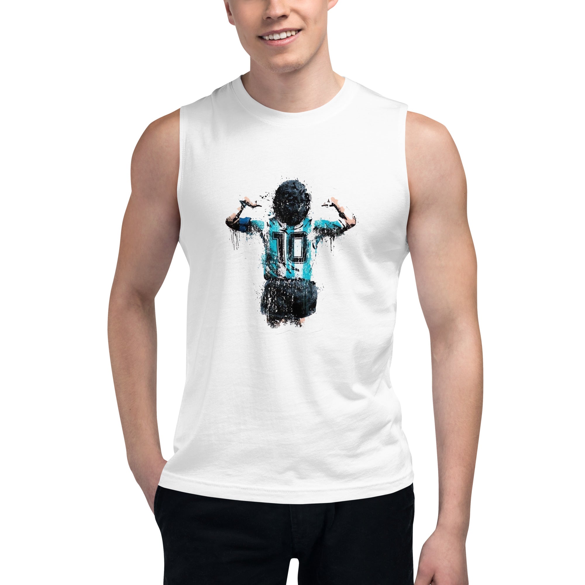 Playera sin mangas Maradona el 10 ,Descubre calidad excepcional y estampados duraderos. Encuentra estilo y orgullo en cada prenda.