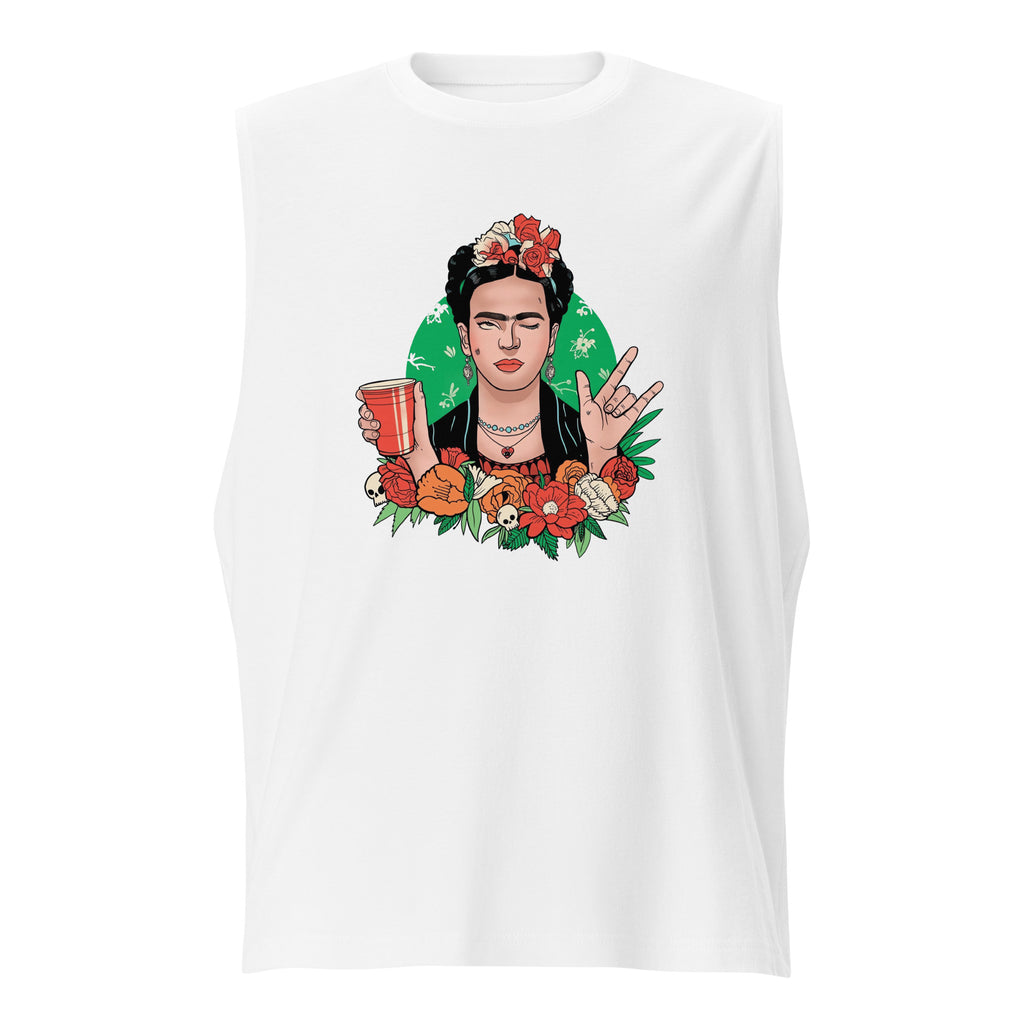 Playera sin mangas Frida Khalo Style ,Descubre calidad excepcional y estampados duraderos. Encuentra estilo y orgullo en cada prenda.
