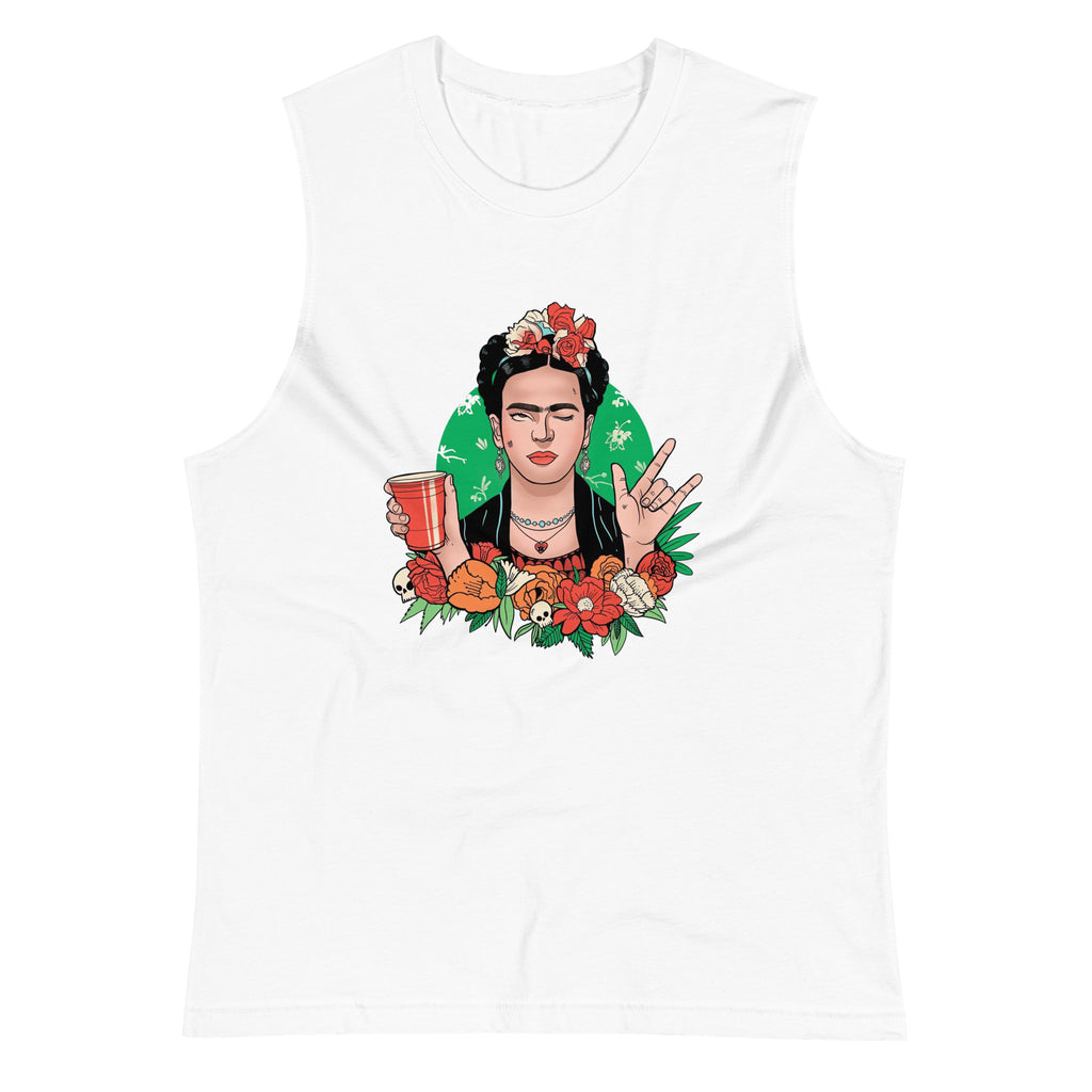 Playera sin mangas Frida Khalo Style ,Descubre calidad excepcional y estampados duraderos. Encuentra estilo y orgullo en cada prenda.