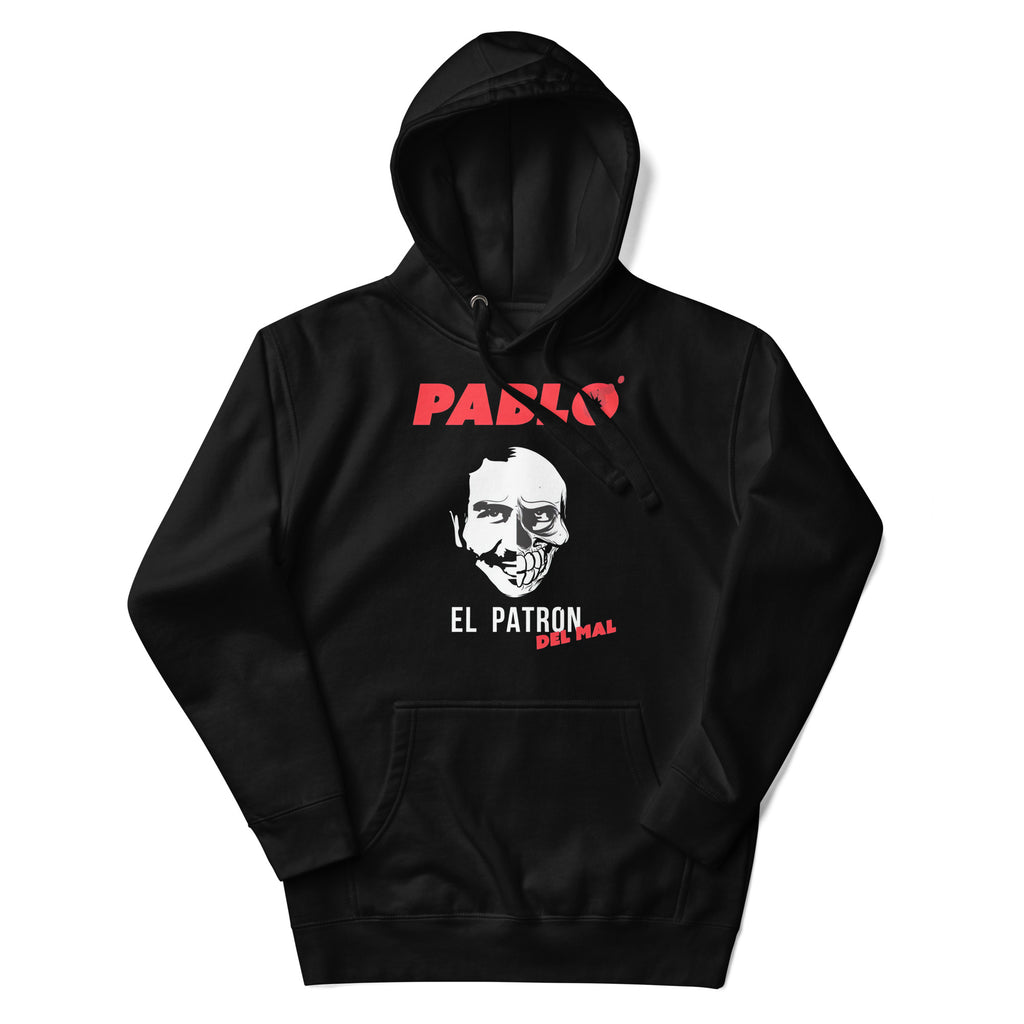 Sudadero con capucha Pablo el patron del mal: el emblema de orgullo colombiano con calidad excepcional y estampado que resiste el paso del tiempo.