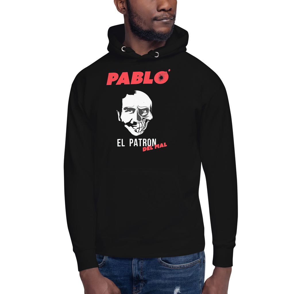Sudadero con capucha Pablo el patron del mal: el emblema de orgullo colombiano con calidad excepcional y estampado que resiste el paso del tiempo.