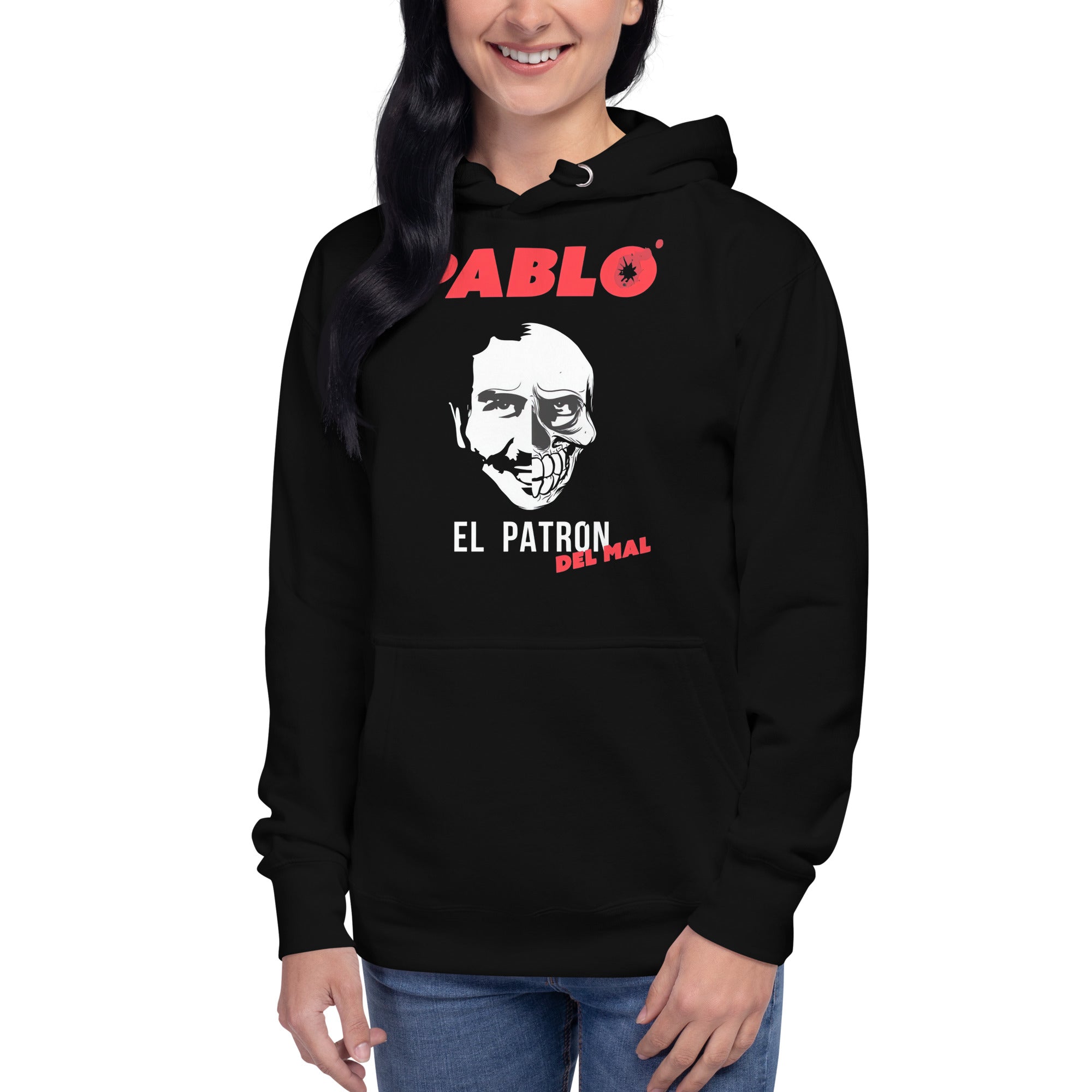 Sudadero con capucha Pablo el patron del mal: el emblema de orgullo colombiano con calidad excepcional y estampado que resiste el paso del tiempo.