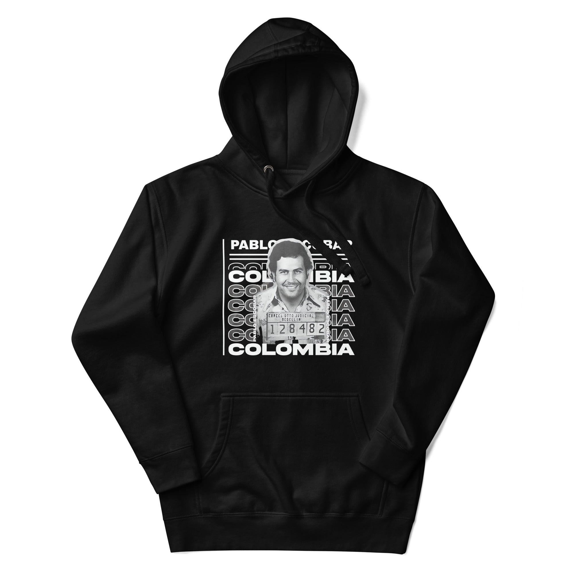 Sudadero con capucha Pablo Escobar Colombia: el emblema de orgullo colombiano con calidad excepcional y estampado que resiste el paso del tiempo.