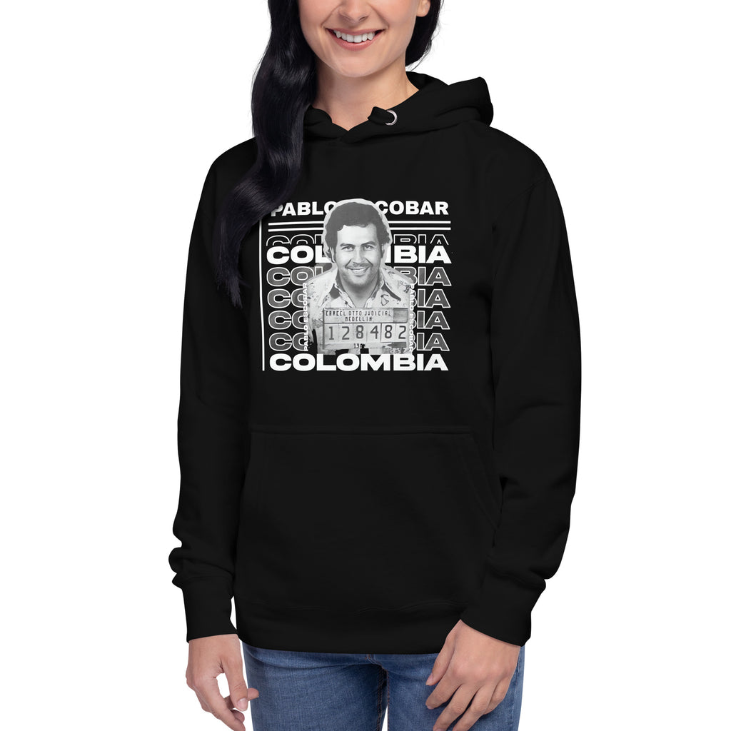 Sudadero con capucha Pablo Escobar Colombia: el emblema de orgullo colombiano con calidad excepcional y estampado que resiste el paso del tiempo.