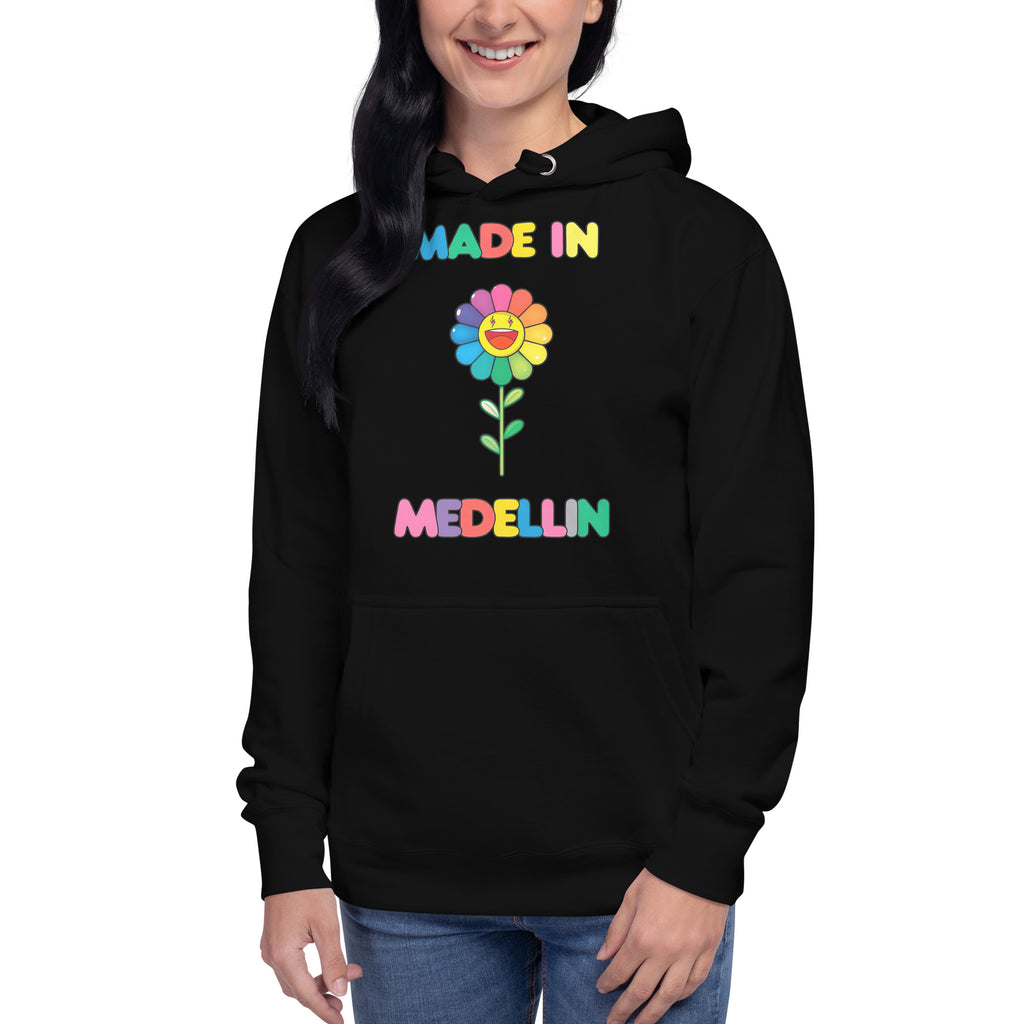 Sudadero con capucha Made in : el emblema de orgullo colombiano con calidad excepcional y estampado que resiste el paso del tiempo.