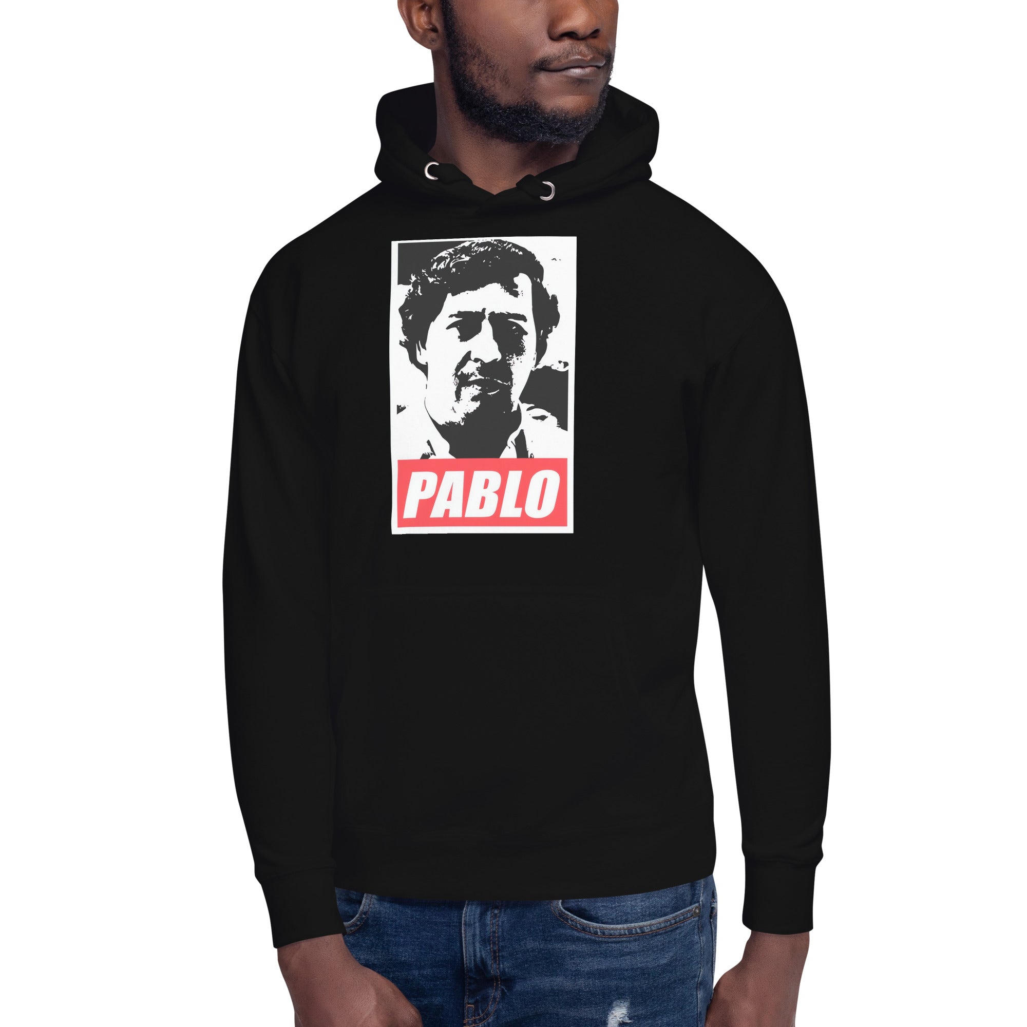 Sudadero con capucha Pablo: el emblema de orgullo colombiano con calidad excepcional y estampado que resiste el paso del tiempo.