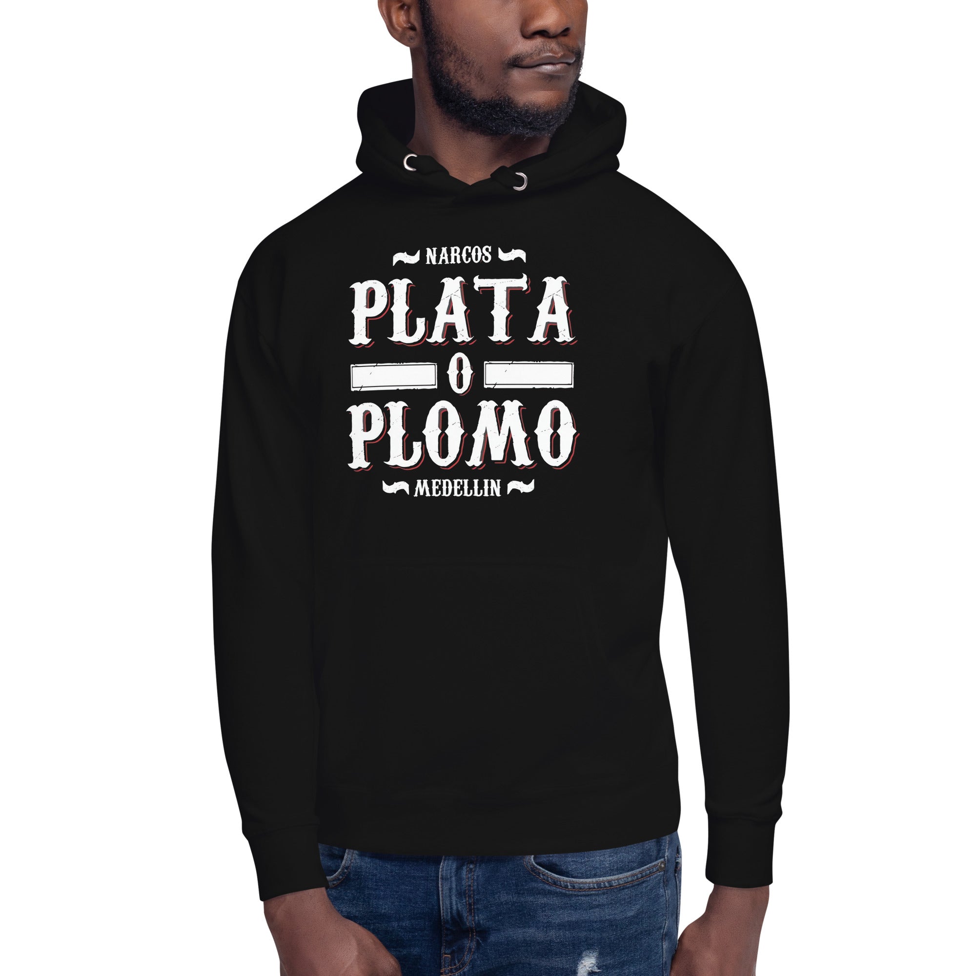 Sudadero con capucha Plata o plomo Medellín: el emblema de orgullo colombiano con calidad excepcional y estampado que resiste el paso del tiempo.