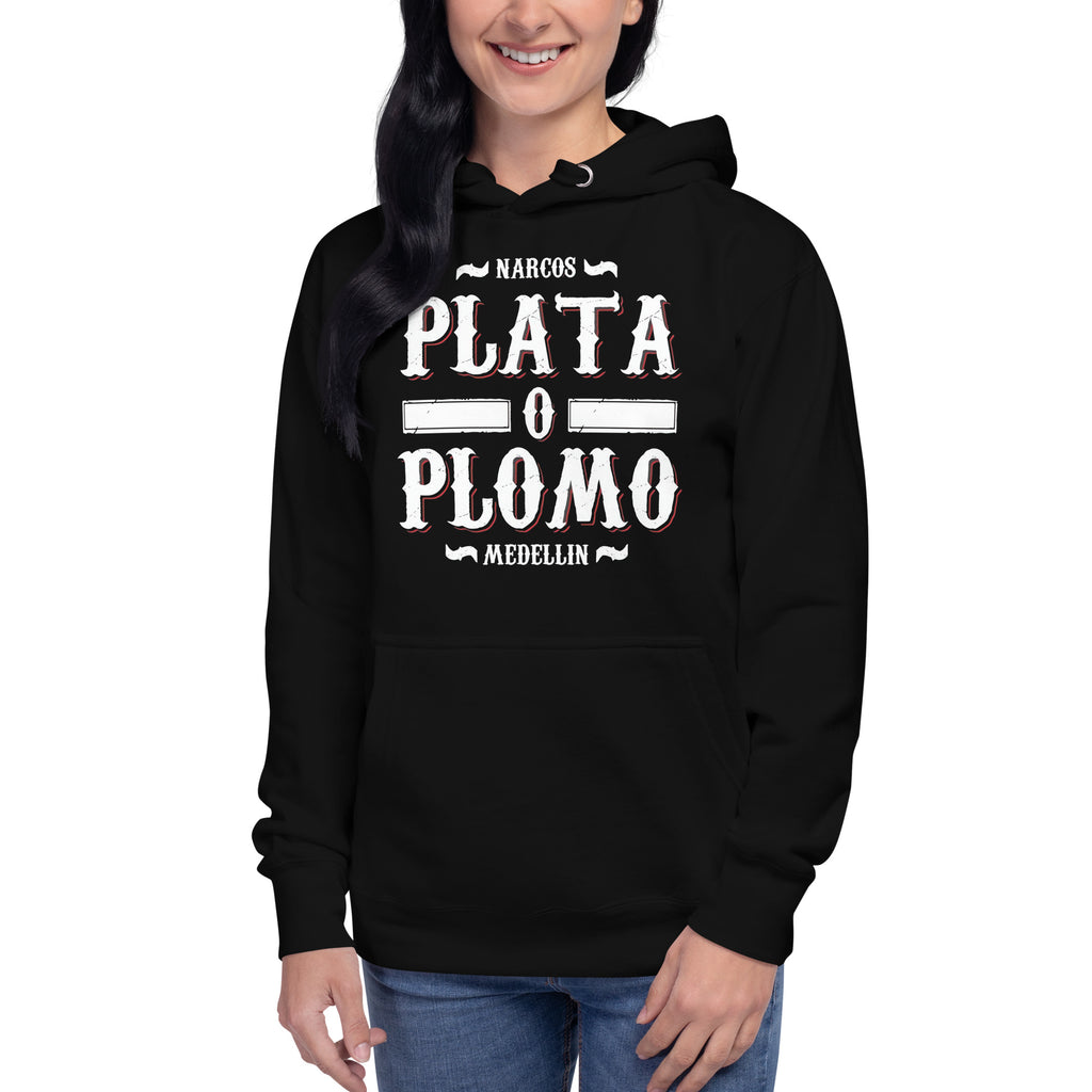 Sudadero con capucha Plata o plomo Medellín: el emblema de orgullo colombiano con calidad excepcional y estampado que resiste el paso del tiempo.