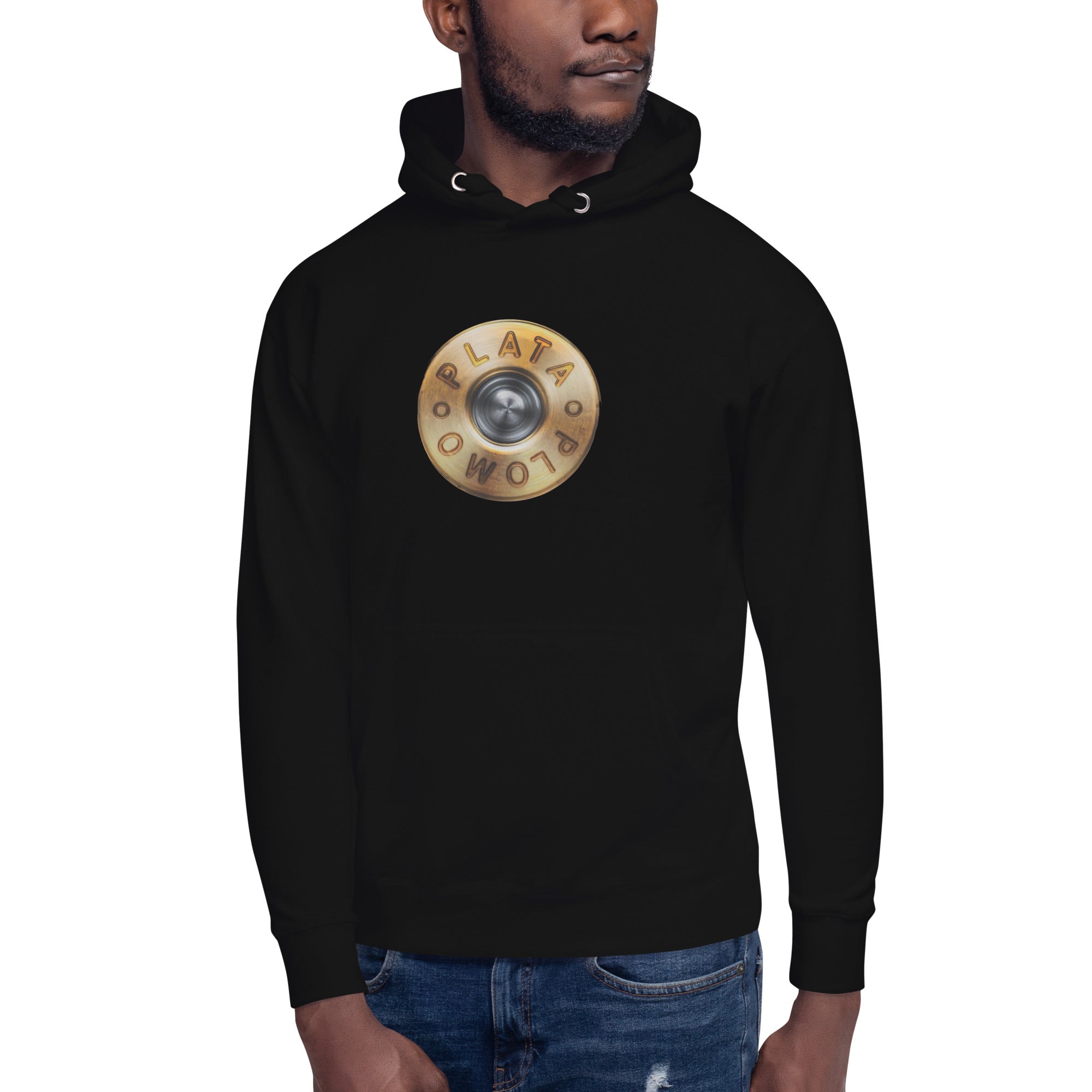 Sudadero con capucha Silver o Plomo: el emblema de orgullo colombiano con calidad excepcional y estampado que resiste el paso del tiempo.