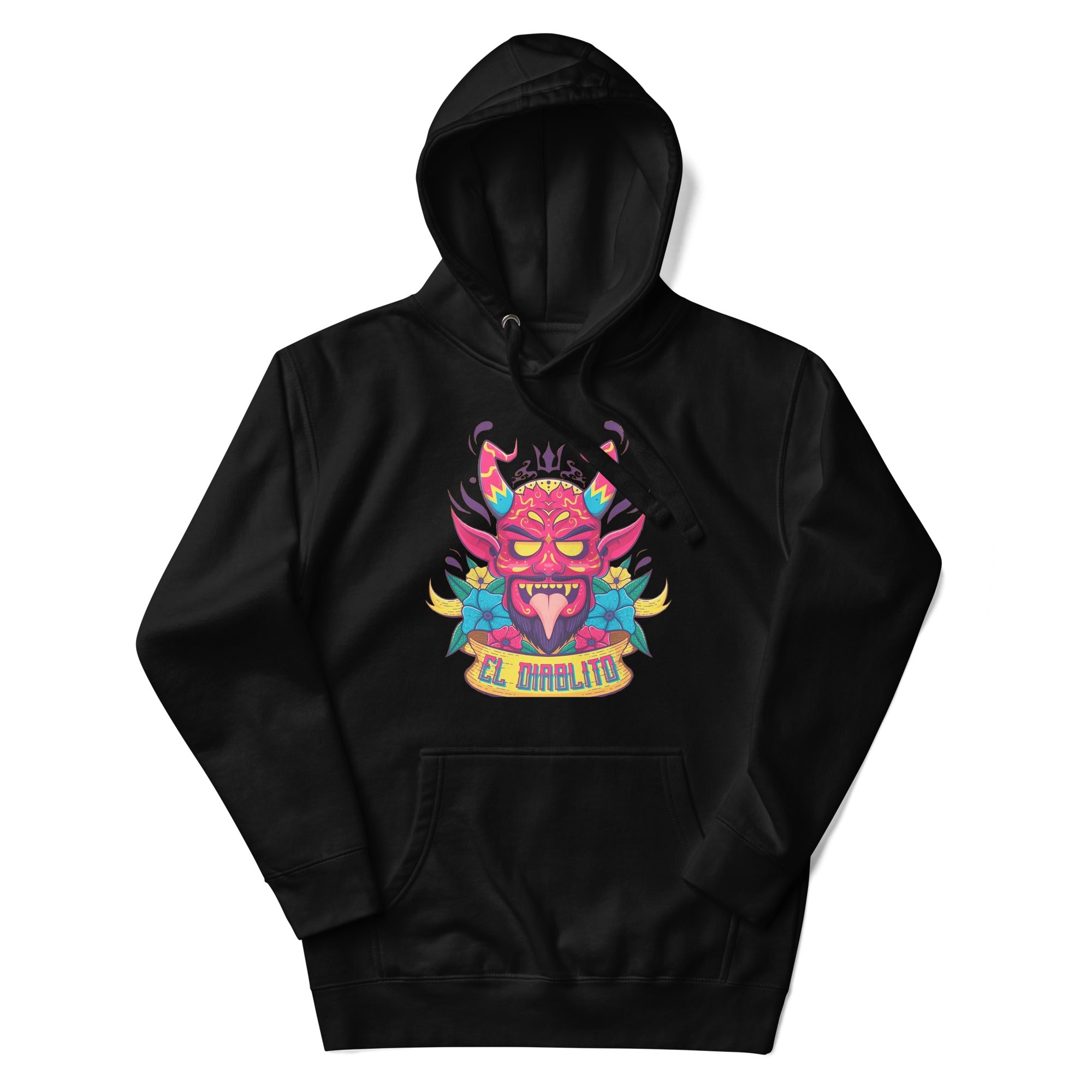 Sudadero con capucha El Diablito: el emblema de orgullo colombiano con calidad excepcional y estampado que resiste el paso del tiempo.