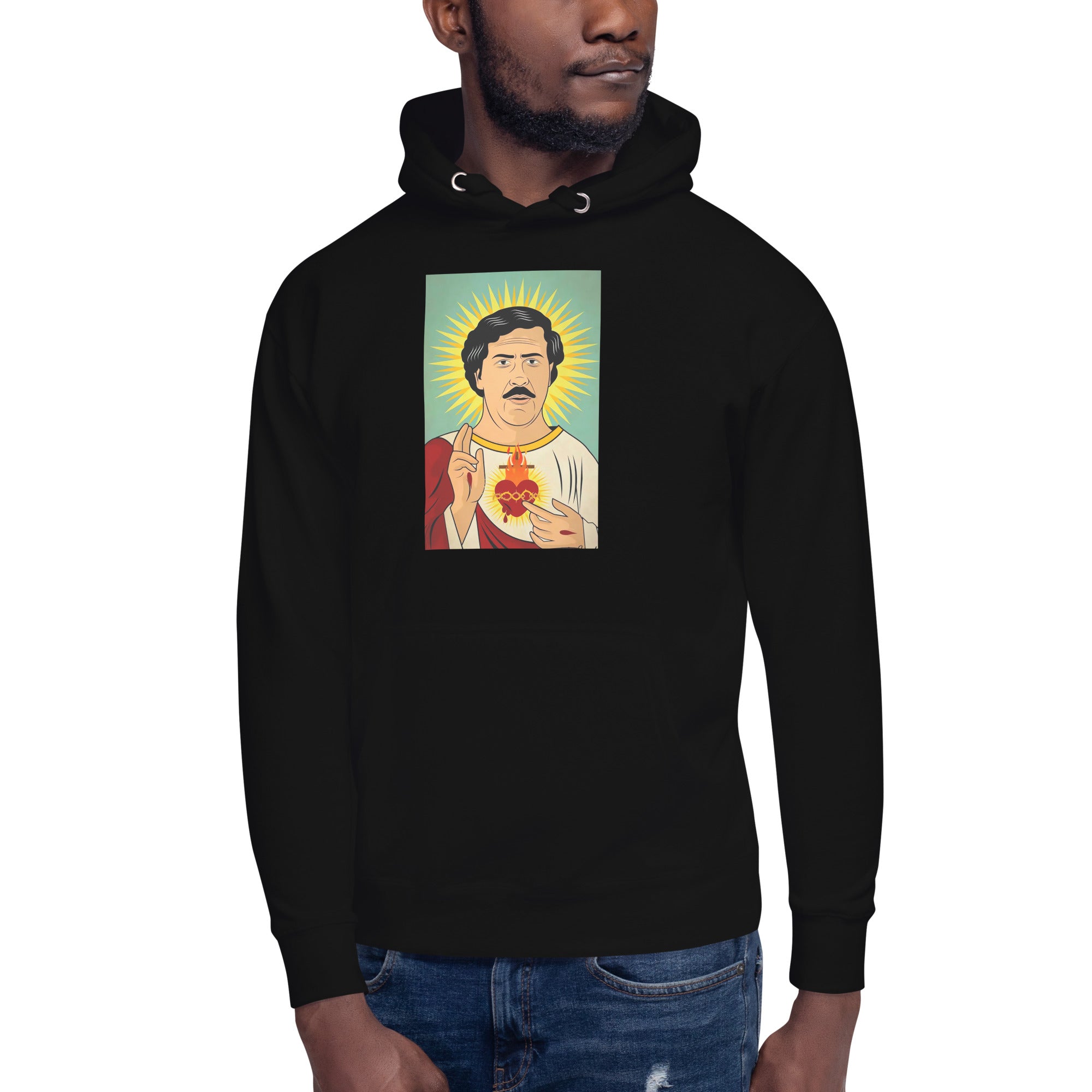 Sudadero con capucha San Pablo Escobar: el emblema de orgullo colombiano con calidad excepcional y estampado que resiste el paso del tiempo.