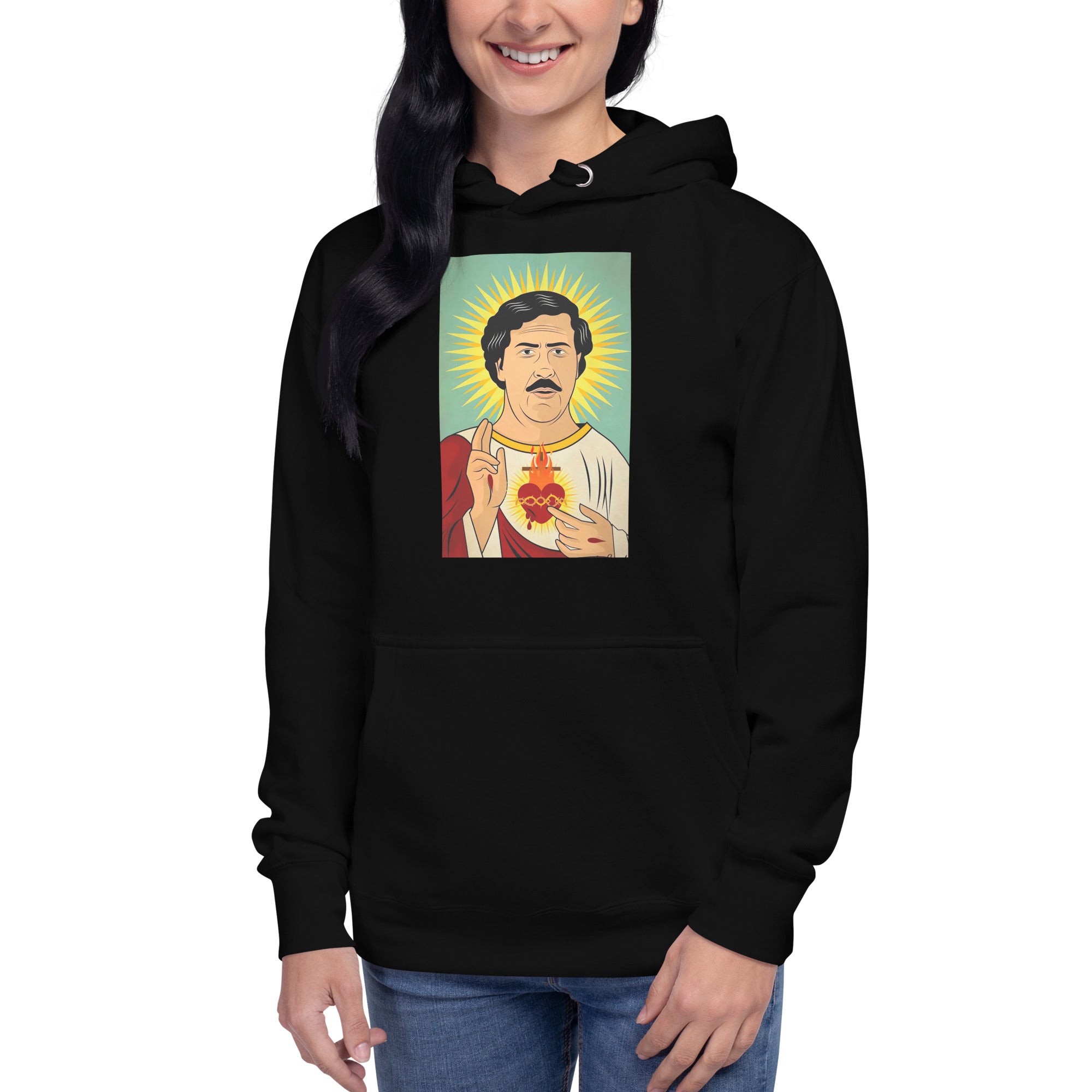 Sudadero con capucha San Pablo Escobar: el emblema de orgullo colombiano con calidad excepcional y estampado que resiste el paso del tiempo.