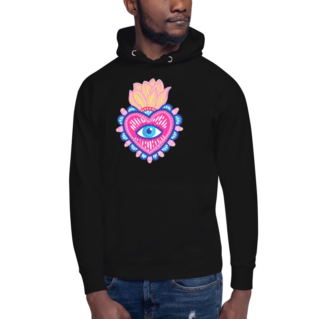 Sudadero con capucha Sagrado Corazón : el emblema de orgullo colombiano con calidad excepcional y estampado que resiste el paso del tiempo.