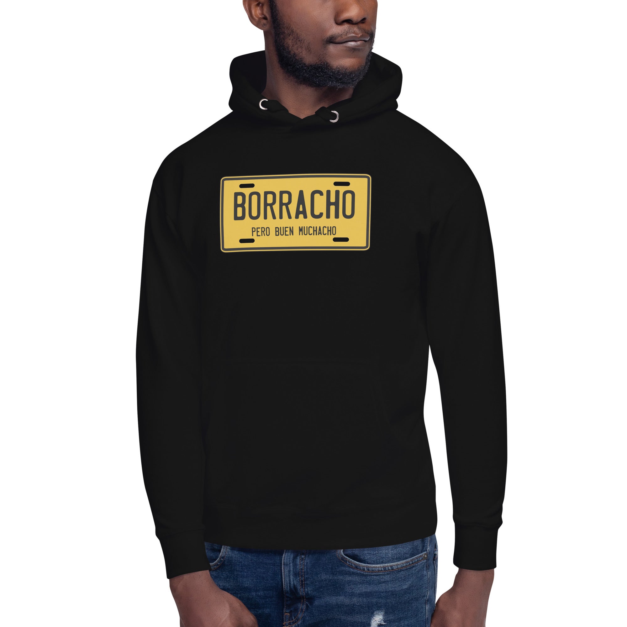Sudaderas con capucha Borracho pero buen muchacho: el emblema de orgullo colombiano con calidad excepcional y estampado que resiste el paso del tiempo