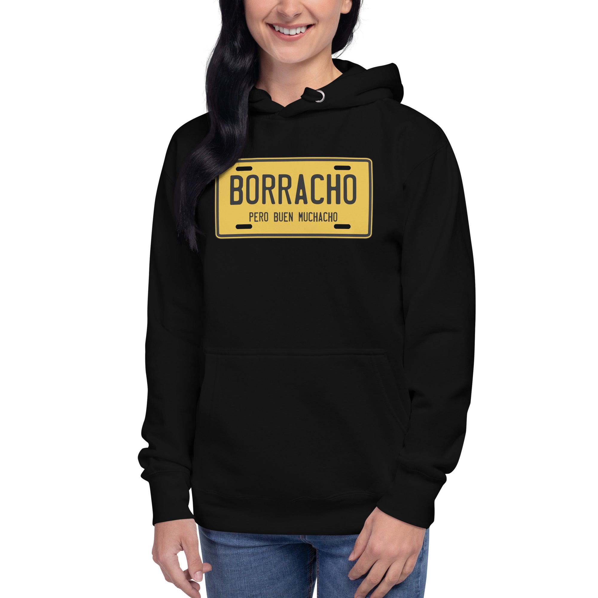 Sudaderas con capucha Borracho pero buen muchacho: el emblema de orgullo colombiano con calidad excepcional y estampado que resiste el paso del tiempo