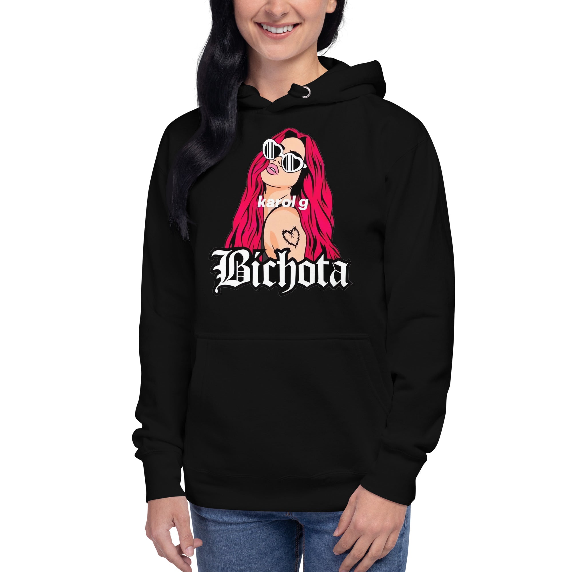 Sudadero con capucha Bichota: Descubre calidad excepcional y estampados duraderos. Encuentra estilo y orgullo en cada prenda.