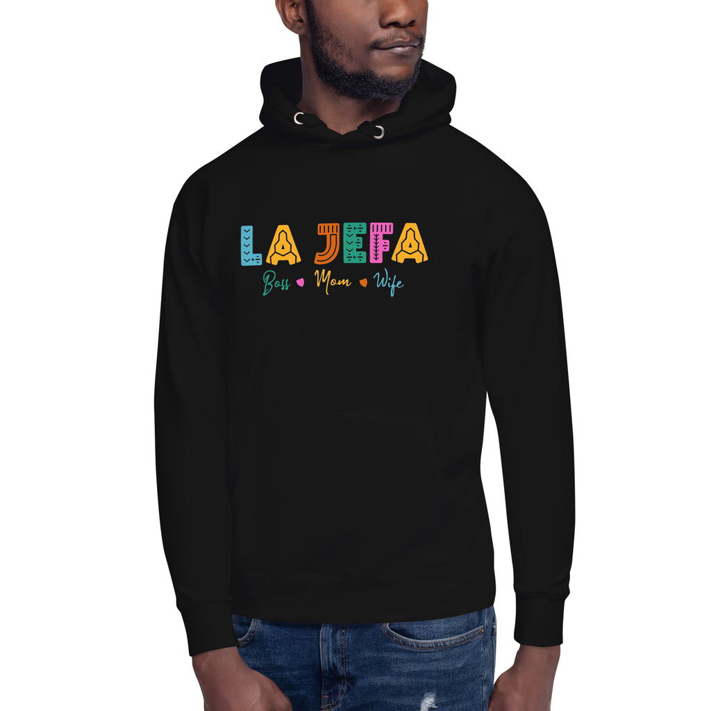 Hoodie de La Jefa, Descubre calidad excepcional y estampados duraderos. Encuentra estilo y orgullo en cada prenda. compra ahora!
