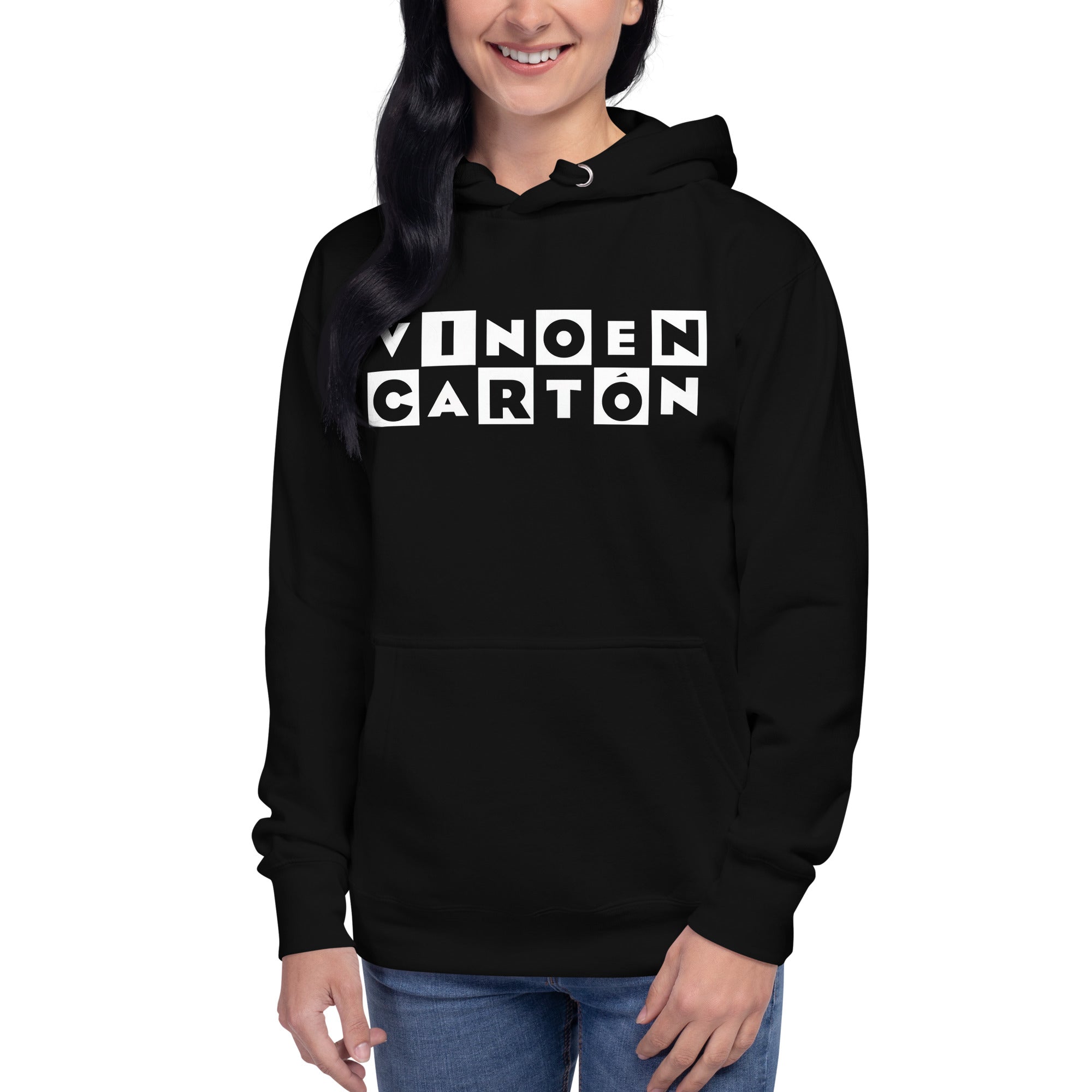 Hoodie de Vino en Cartón, Descubre calidad excepcional y estampados duraderos. Encuentra estilo y orgullo en cada prenda. Compra ahora!