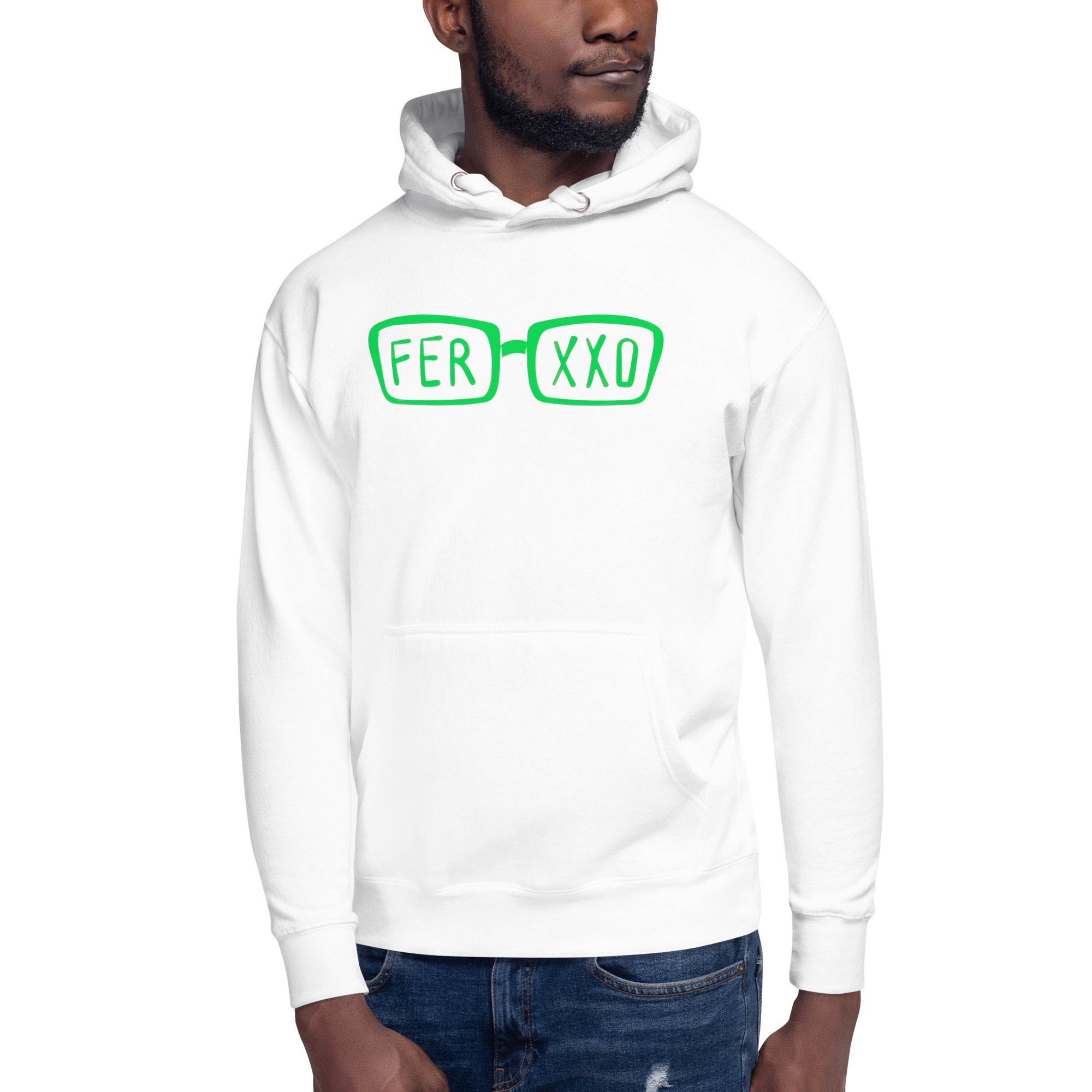 Sudadero con capucha Ferxxo: el emblema de orgullo colombiano con calidad excepcional y estampado que resiste el paso del tiempo.