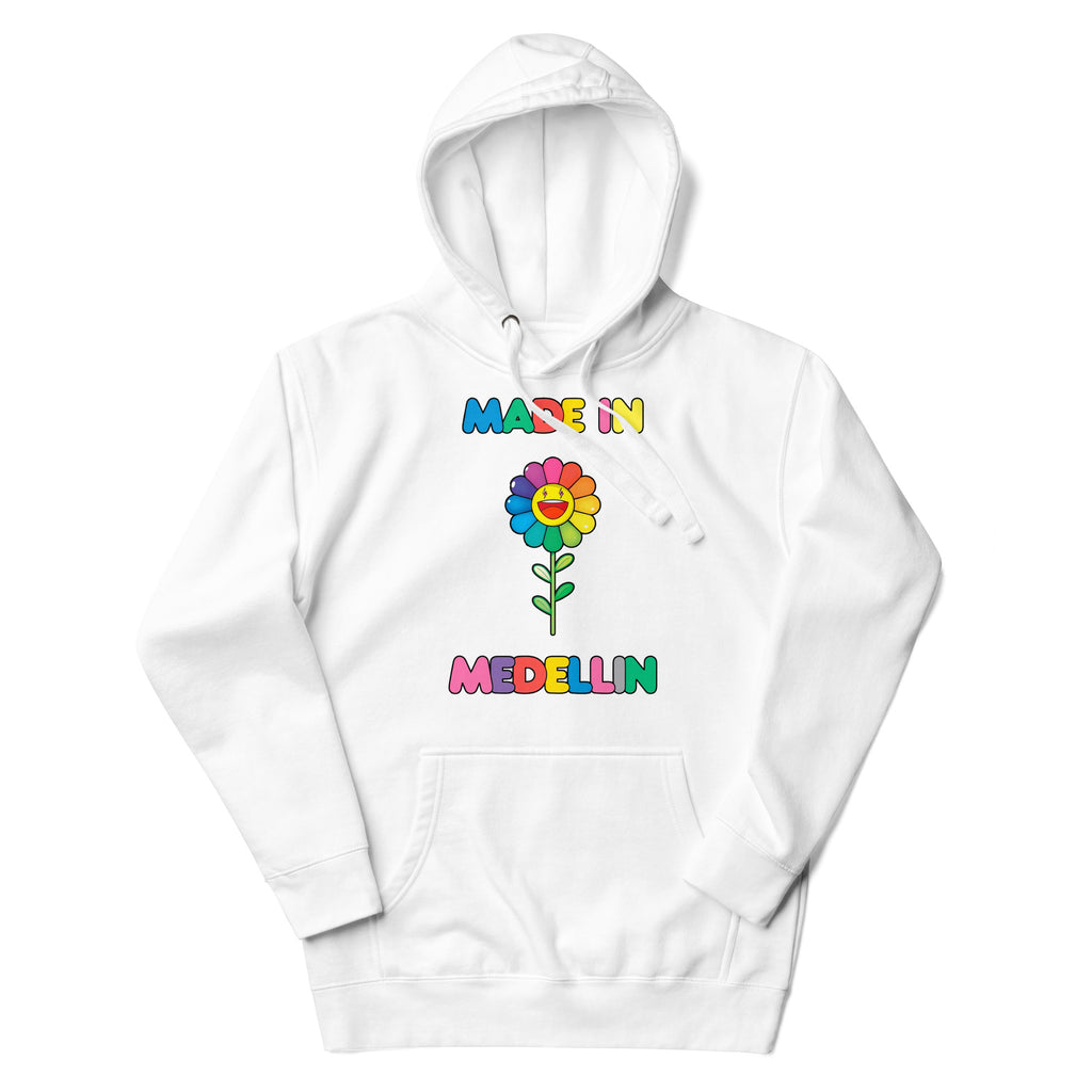Sudadero con capucha Made In Medellin : el emblema de orgullo colombiano con calidad excepcional y estampado que resiste el paso del tiempo.