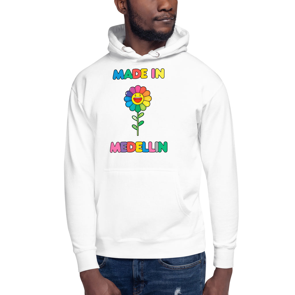 Sudadero con capucha Made In Medellin : el emblema de orgullo colombiano con calidad excepcional y estampado que resiste el paso del tiempo.