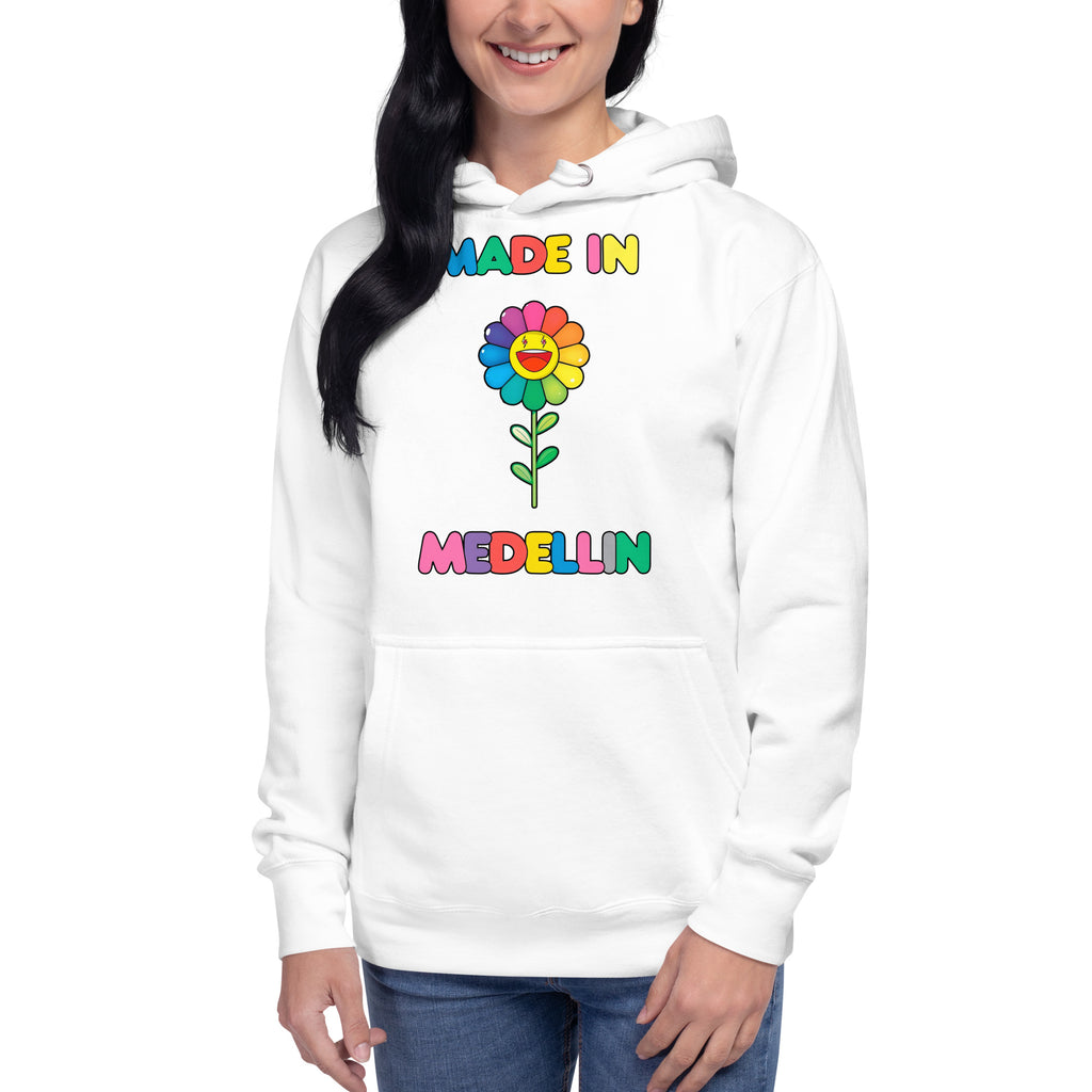 Sudadero con capucha Made In Medellin : el emblema de orgullo colombiano con calidad excepcional y estampado que resiste el paso del tiempo.
