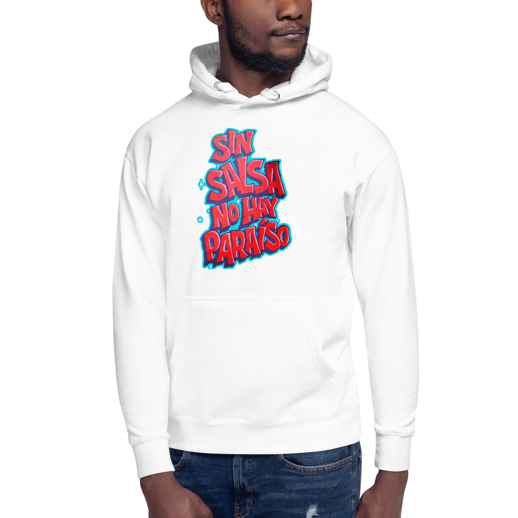 Sudadero con capucha sin Salsa: el emblema de orgullo colombiano con calidad excepcional y estampado que resiste el paso del tiempo.