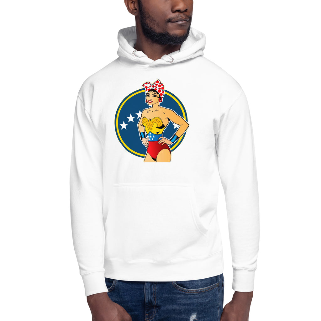 Sudadero con capucha Wonder Pan: el emblema de orgullo colombiano con calidad excepcional y estampado que resiste el paso del tiempo.
