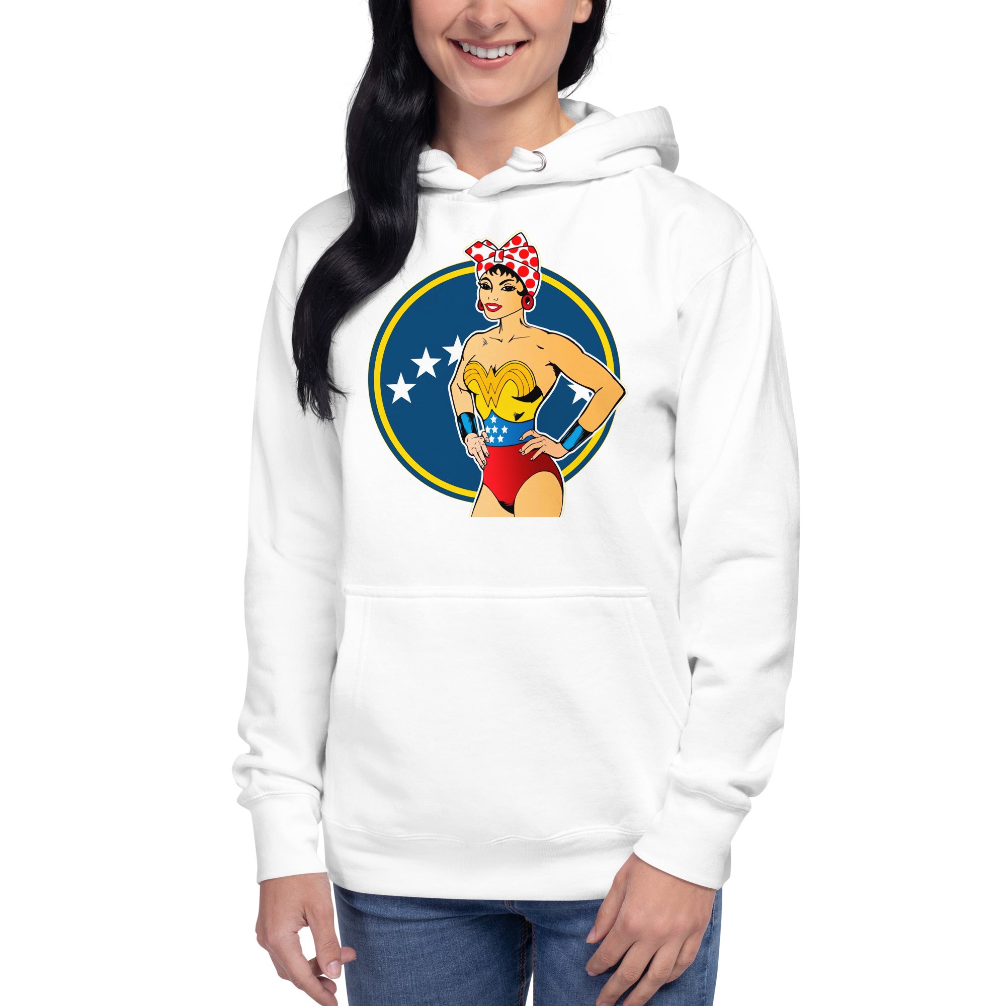 Sudadero con capucha Wonder Pan: el emblema de orgullo colombiano con calidad excepcional y estampado que resiste el paso del tiempo.